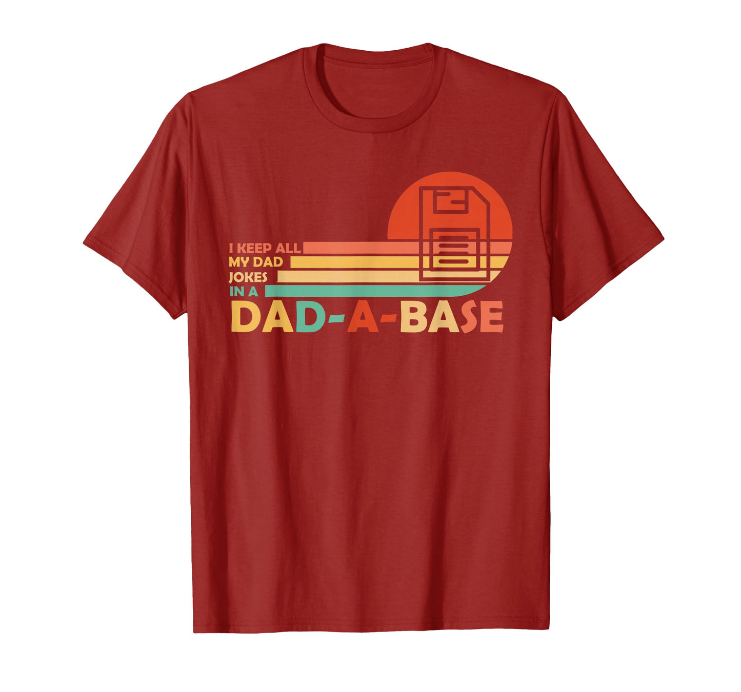 Funny dad jokes in dad-a-base vintage for father's day T-Shirt