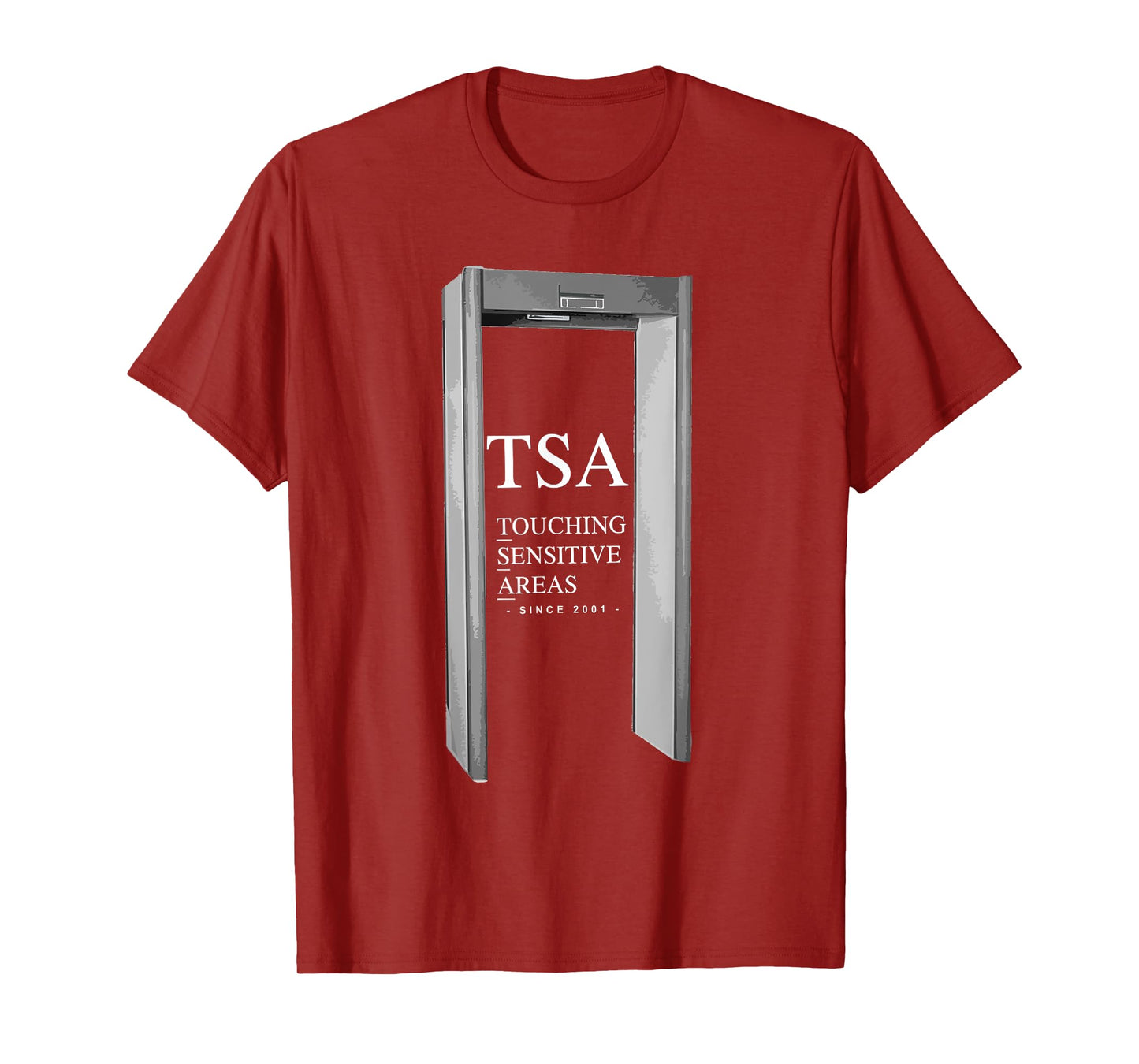 TSA Touching Sensitive Areas Funny T-Shirt. Planes Airports T-Shirt