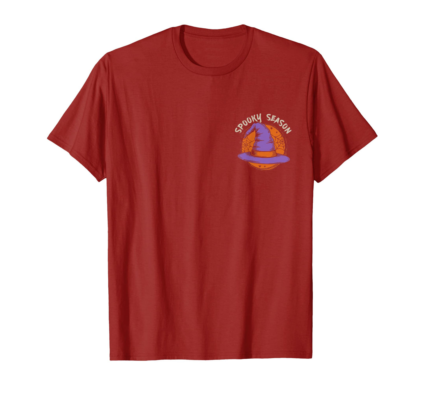Halloween Ghost Spooky Season Costume Pocket Retro (On Back) T-Shirt