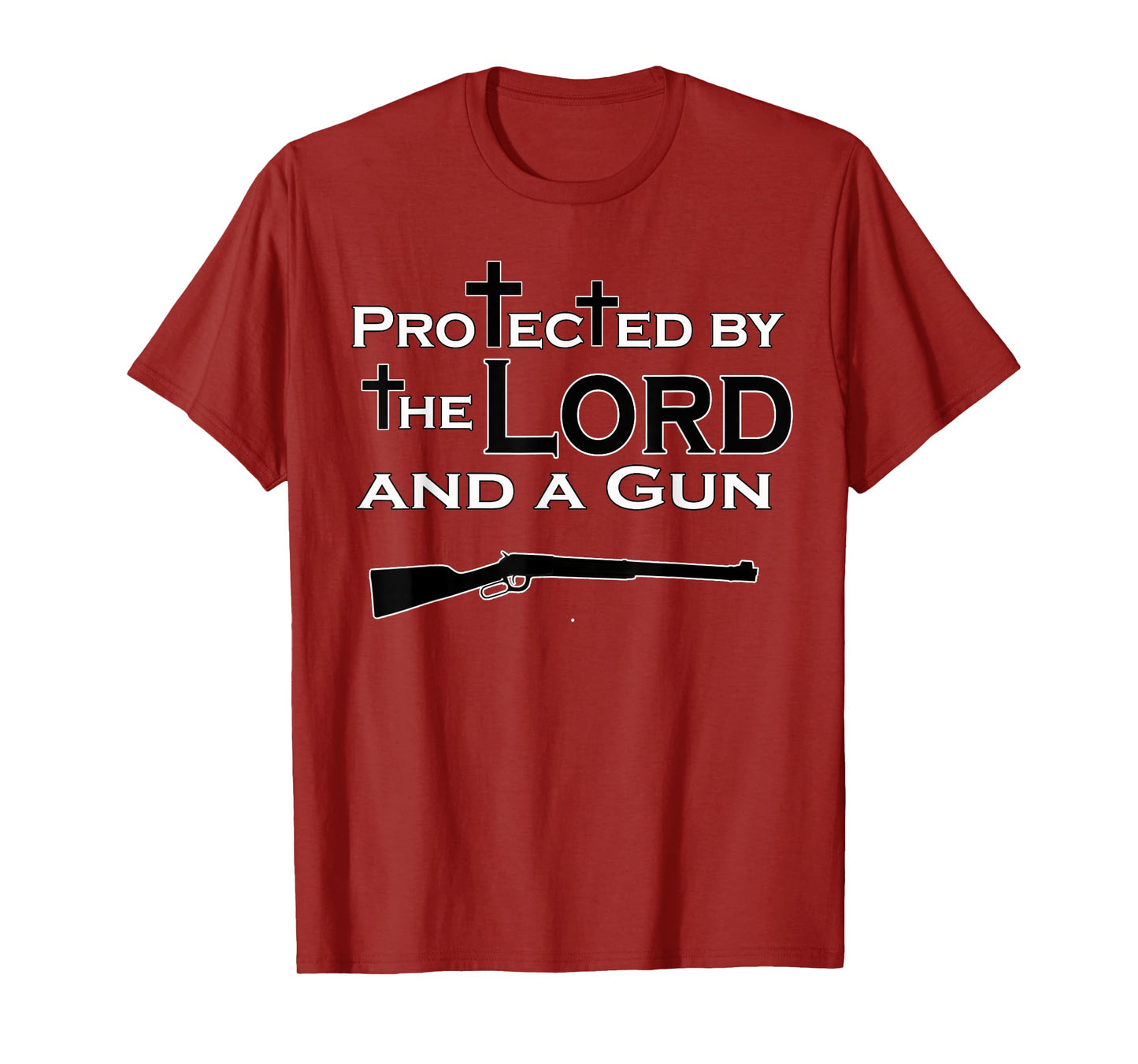 Gun Rights Protected By The Lord & A Gun Christian Jesus T-Shirt