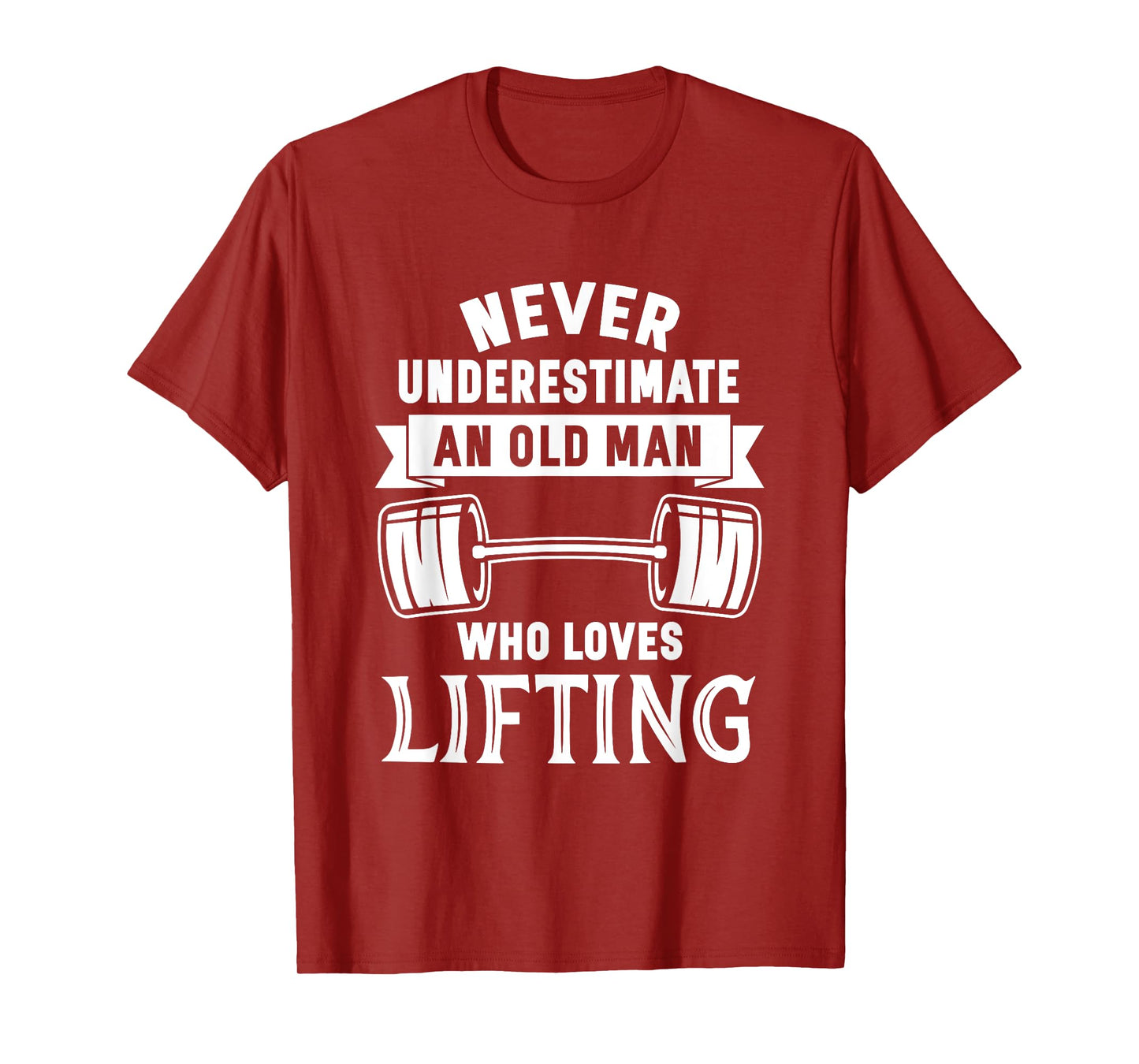 Old Man Weightlifting Funny Birthday Workout Gym T-Shirt T-Shirt