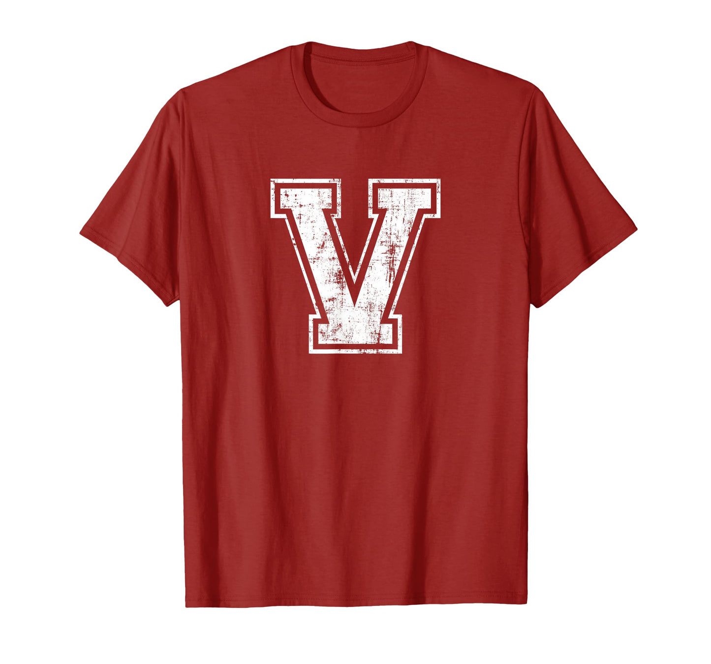 Letter V Uppercase Alphabet Initial School College Varsity T-Shirt