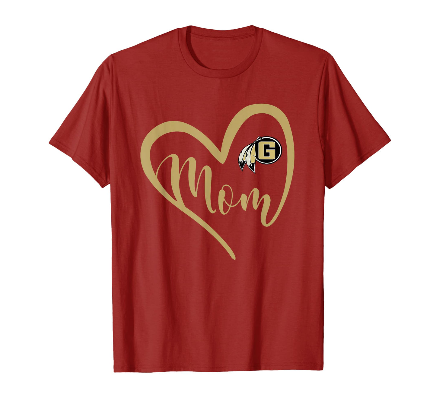 Gaffney Indians Logo Heart Mom HS T-Shirt