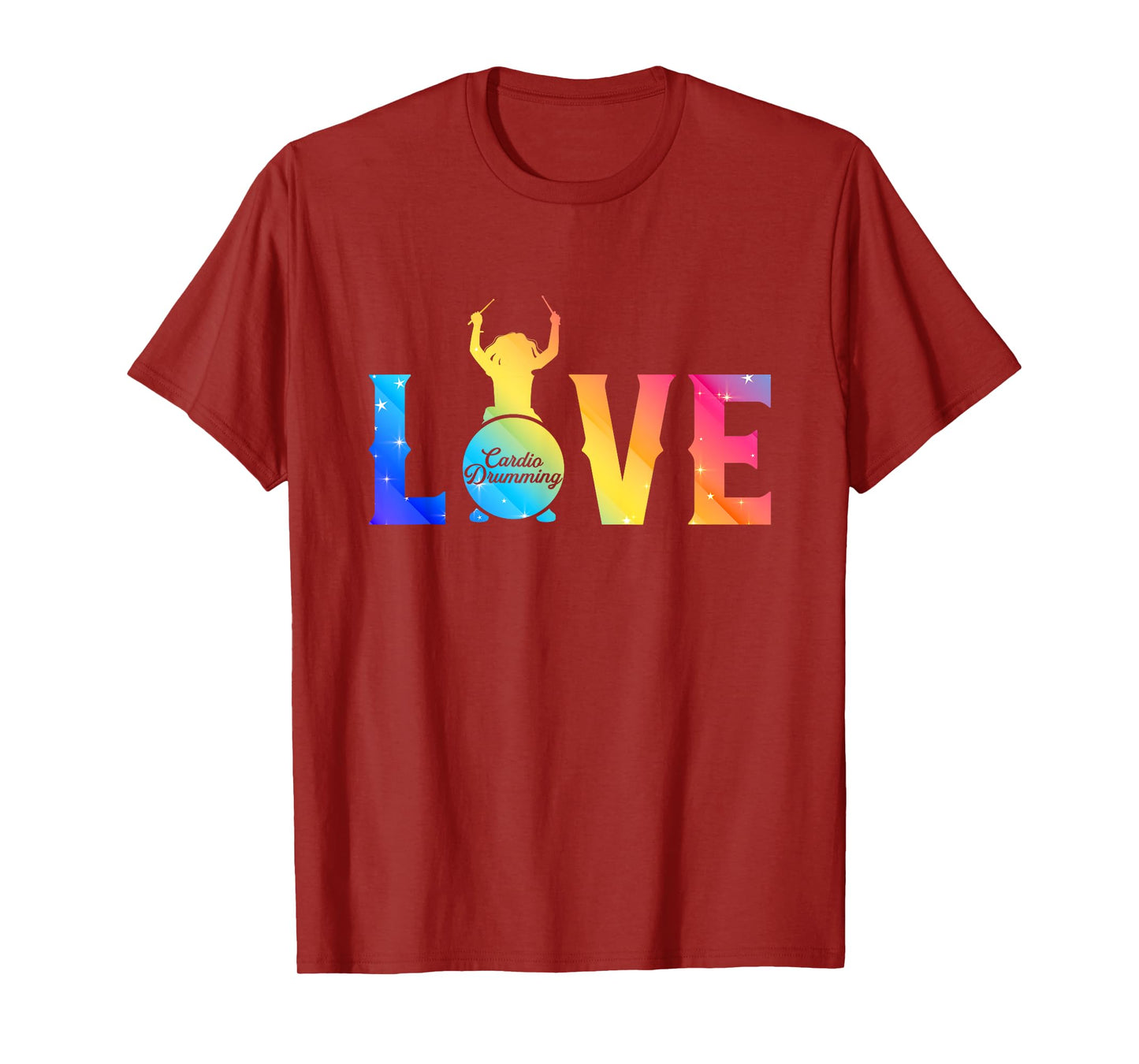 Cardio and gym colored shirt love cardio drumming T-Shirt