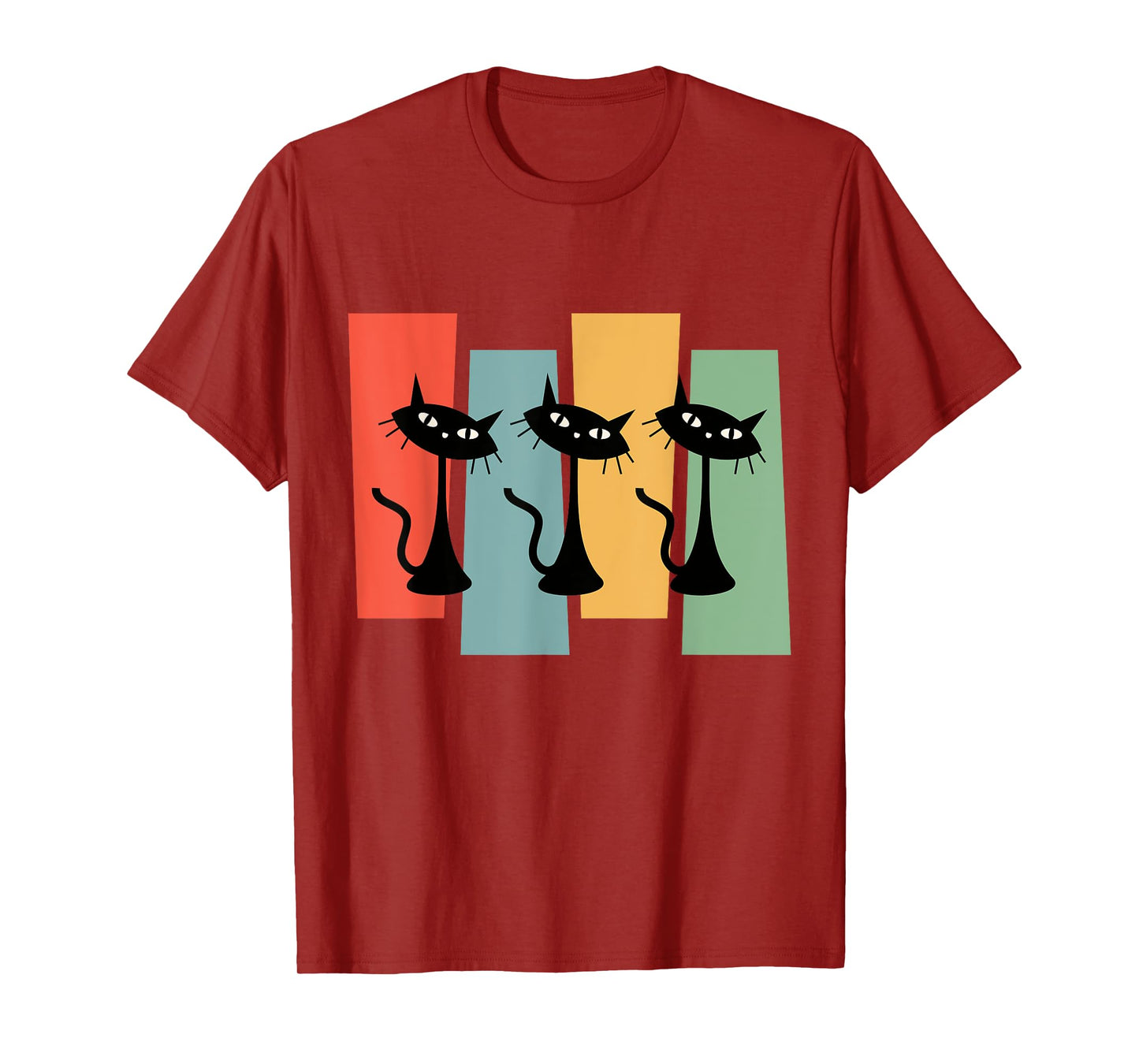 Cats Midcentury Retro Atomic Age Mid Century Geometric Style T-Shirt