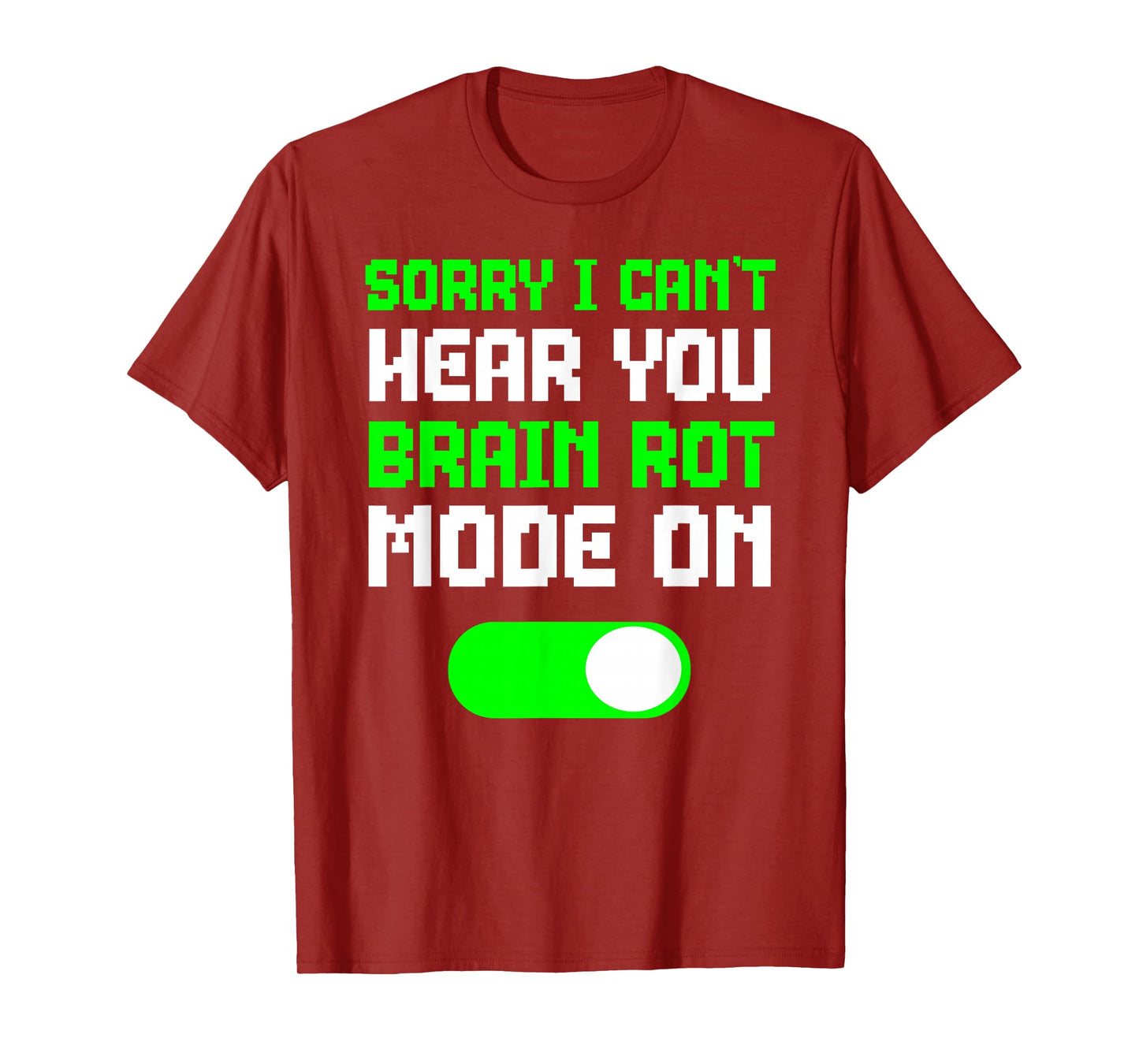 Brain Rot Shirt Kids Gamer Brainrot Mode On Funny Boys Teen T-Shirt