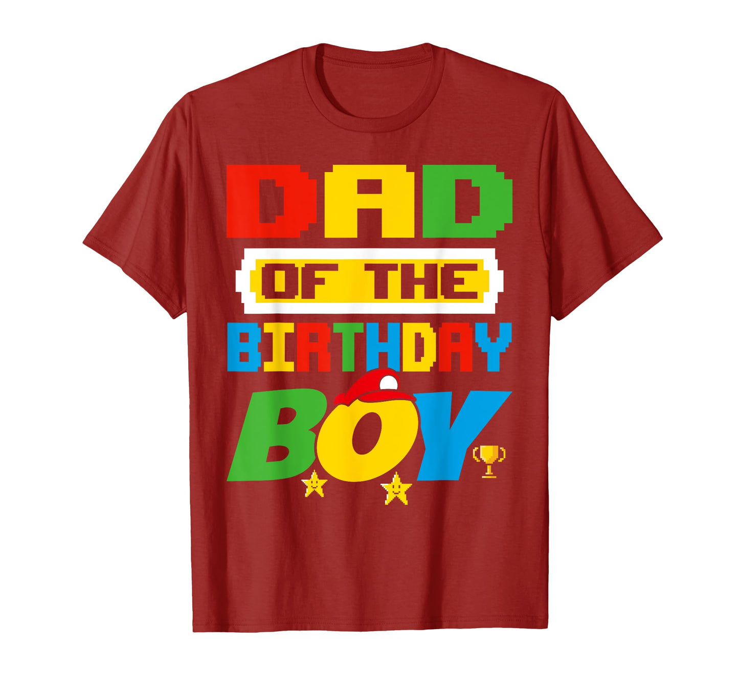 Dad Of The Birthday Boy Game Gaming Dad And Mom Family T-Shirt