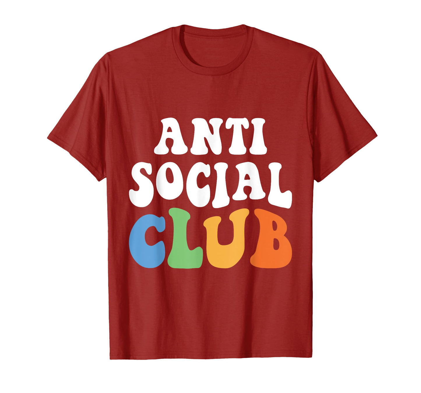 Vintage Men Women Boys Girls Funny Retro Anti Social Club T-Shirt