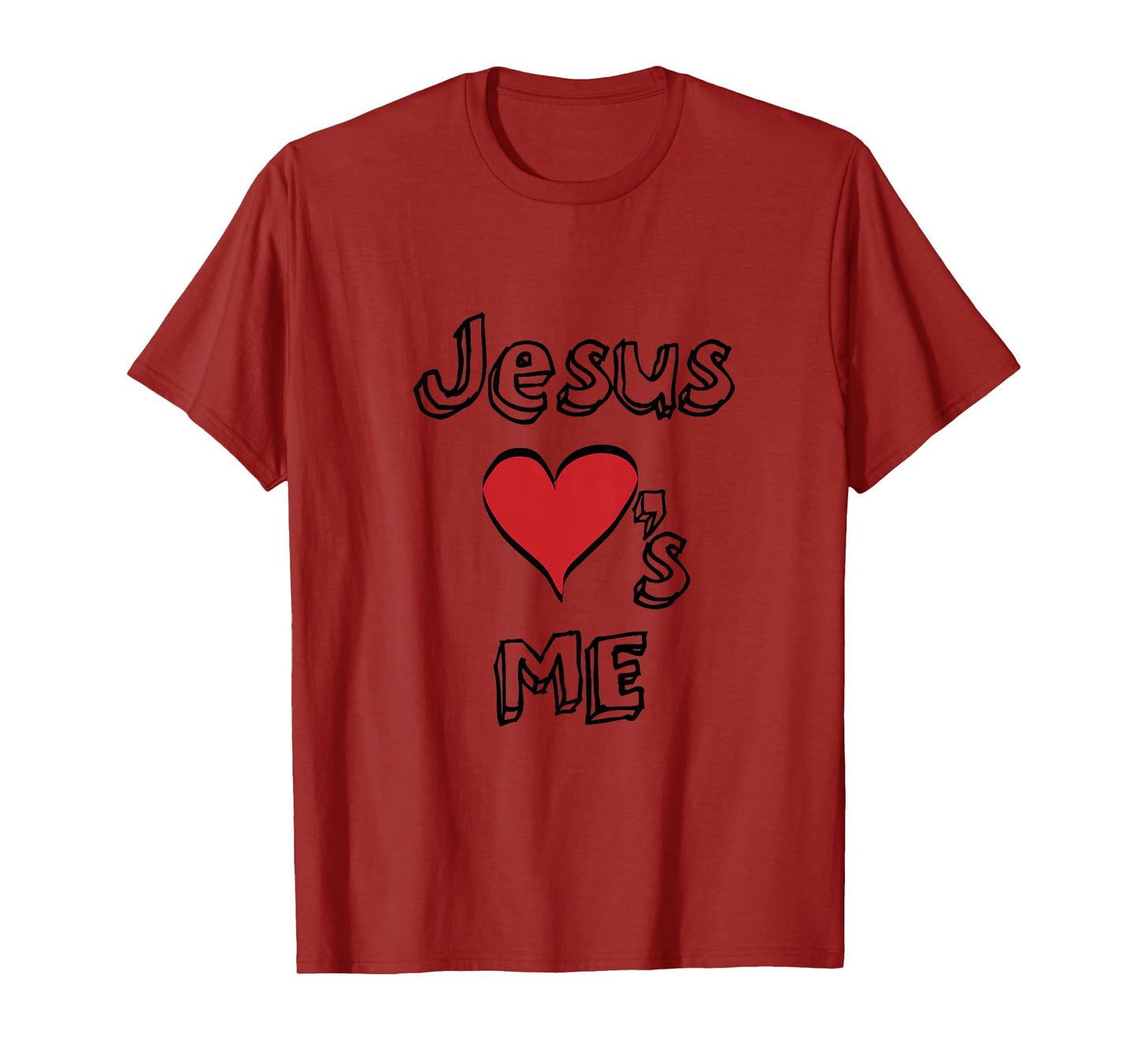 Jesus Loves Me Heart Boys Girls Youth Toddler Christian God T-Shirt