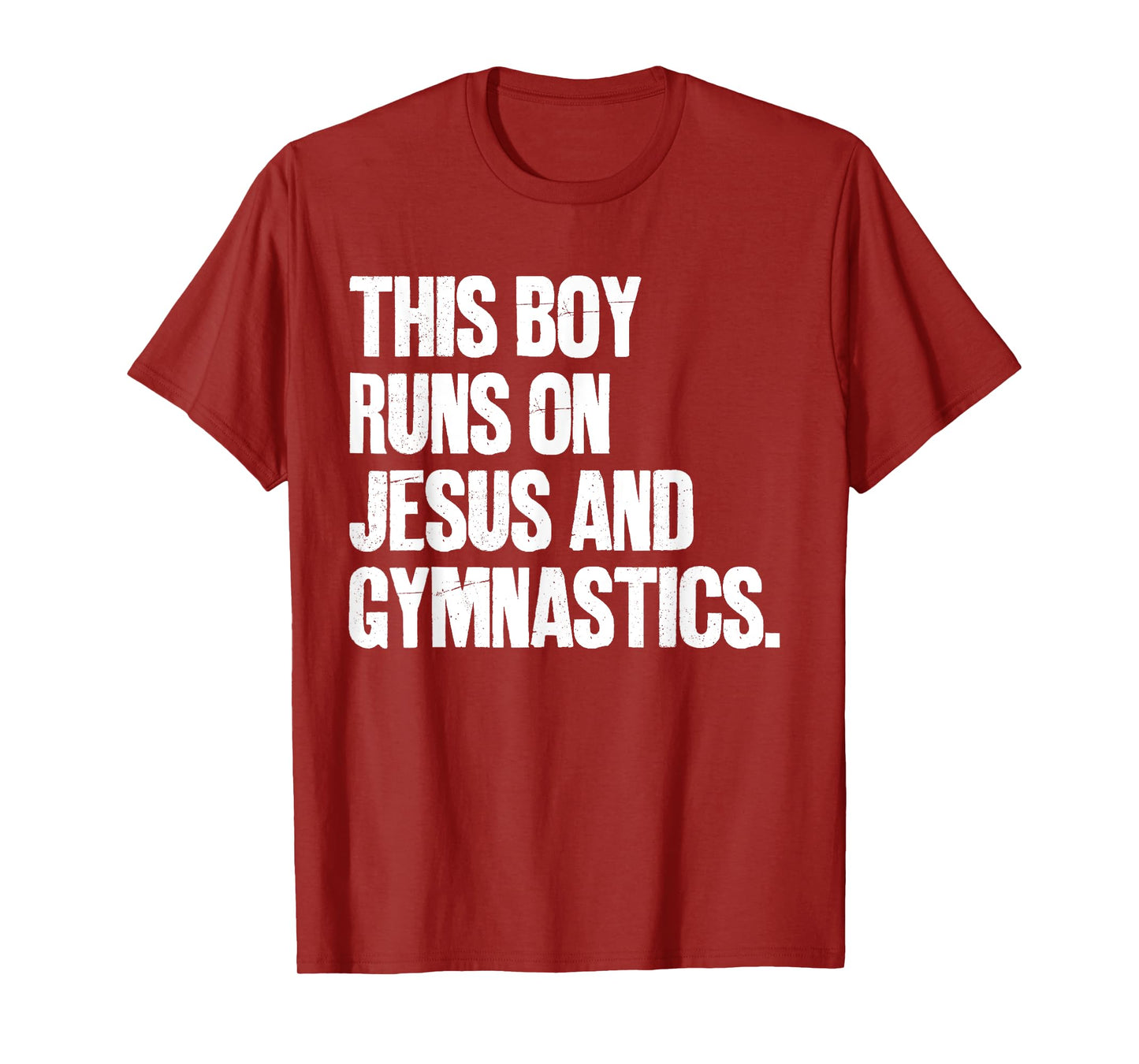 This Boy Runs On Jesus And Gymnastics Christian T-Shirt