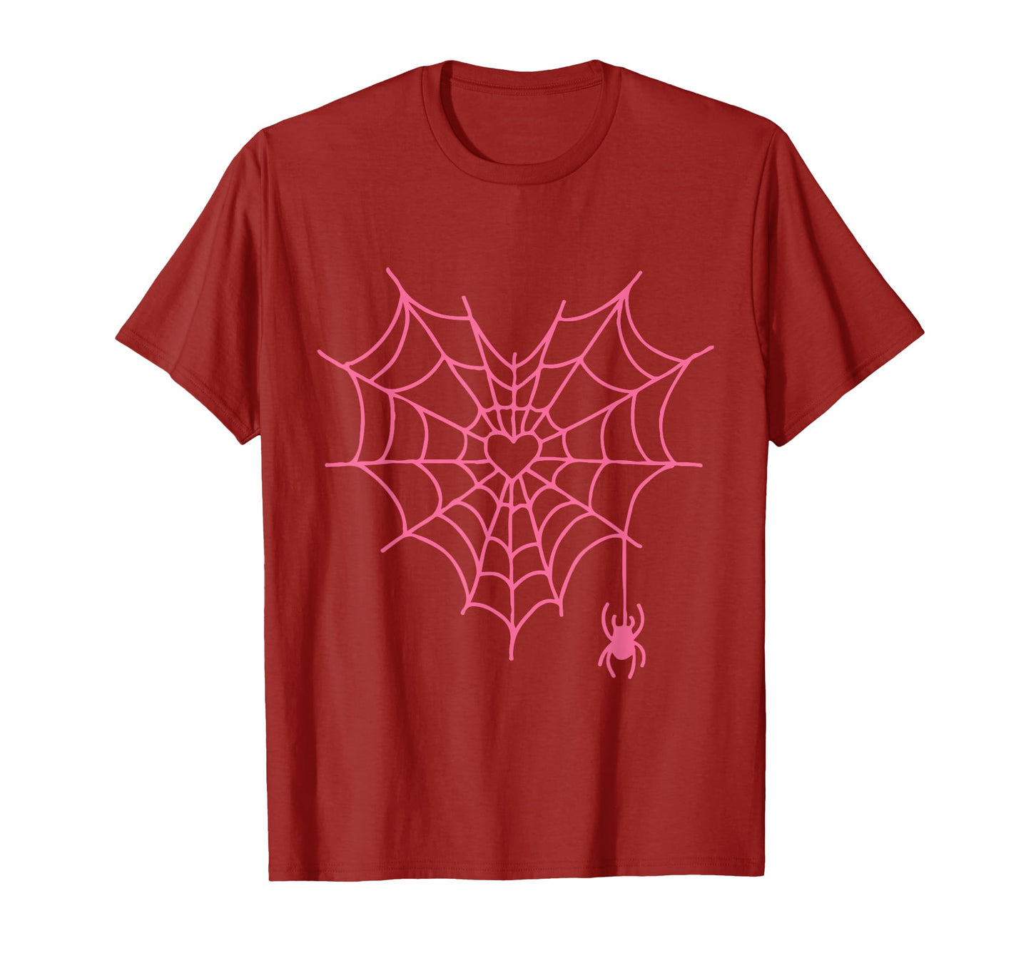 Heart spiderweb Halloween Design Horror shirt T-Shirt