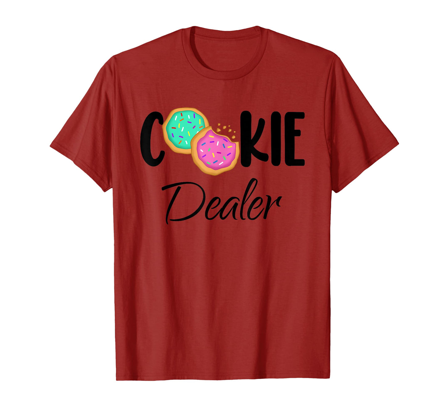 Cookie Dealer Fun Sweet Treats Cookie Baker Cookie Pink Teal T-Shirt