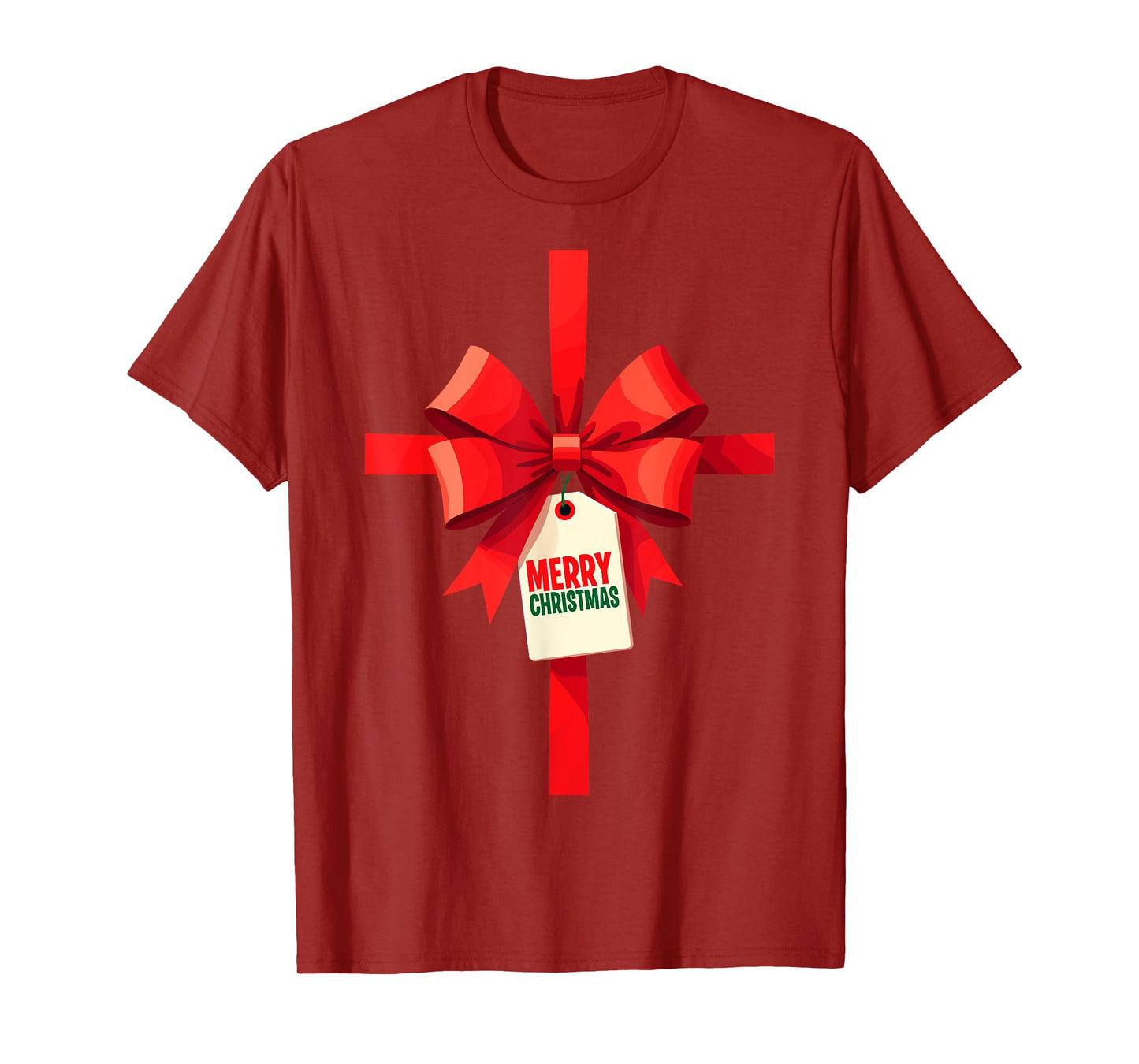Funny Christmas Bow Xmas Present Costume Merry Christmas T-Shirt