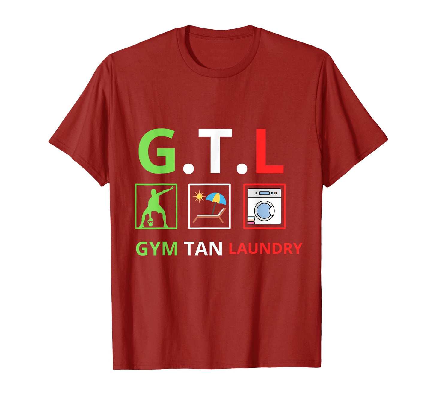 Gym Tan Laundry GTL New Jersey Garden NJ Shore Italian Flag T-Shirt