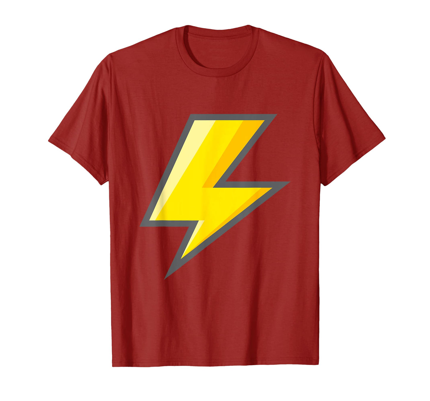 Yellow Lightning Bolt Graphic Tee Easy Halloween Costume T-Shirt