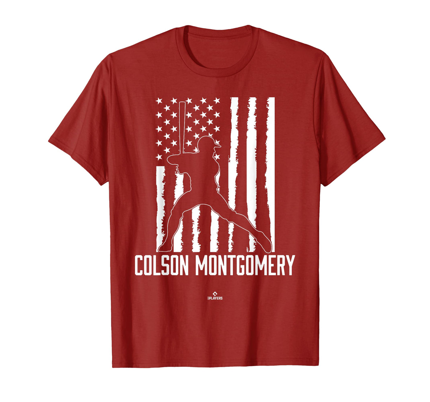 Distressed Flag Swing Colson Montgomery Prospect Baseball T-Shirt