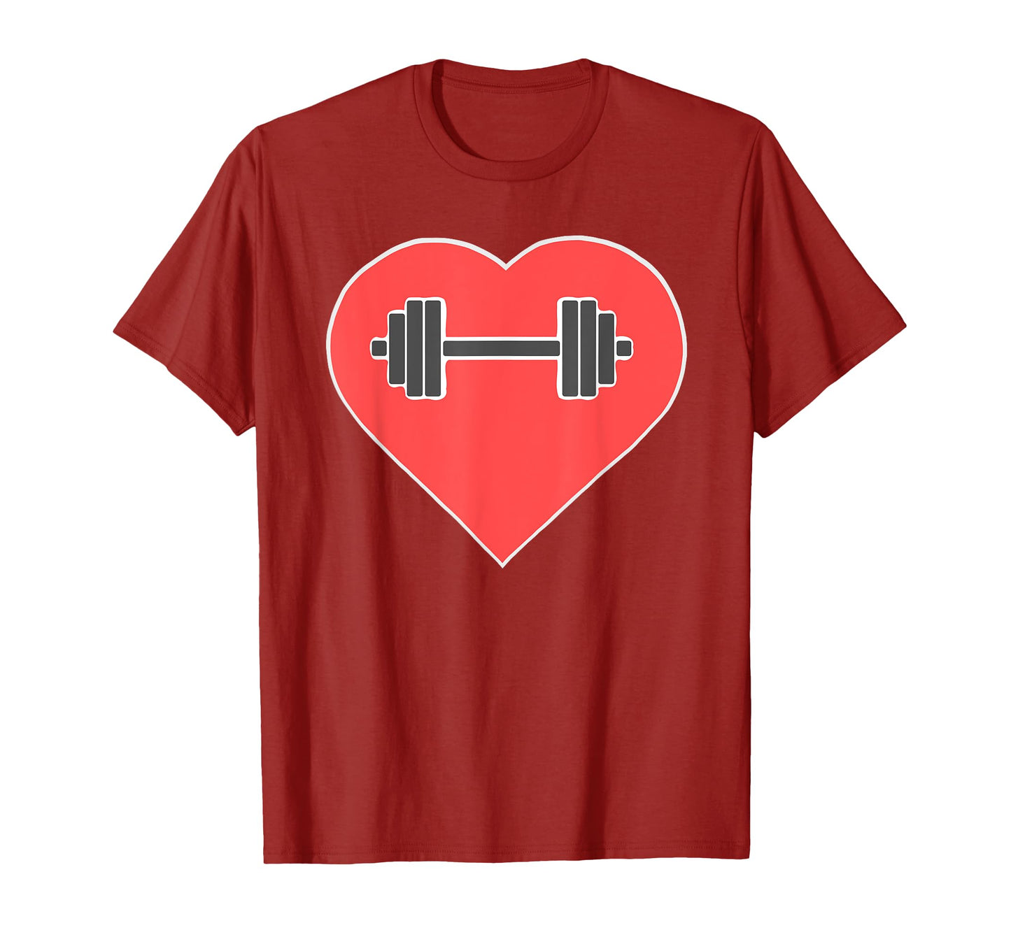 Barbell Weights Heart Love Fitness Shirt