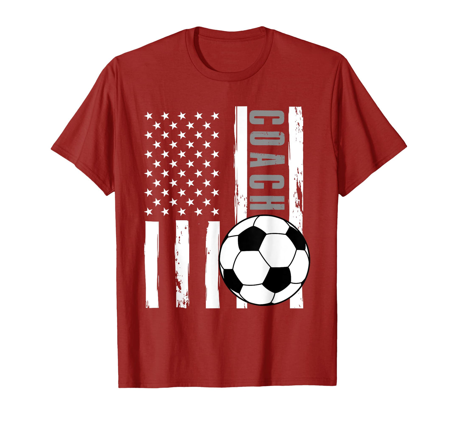 USA Flag Soccer Coach Funny Soccer Trainer American Outfit T-Shirt