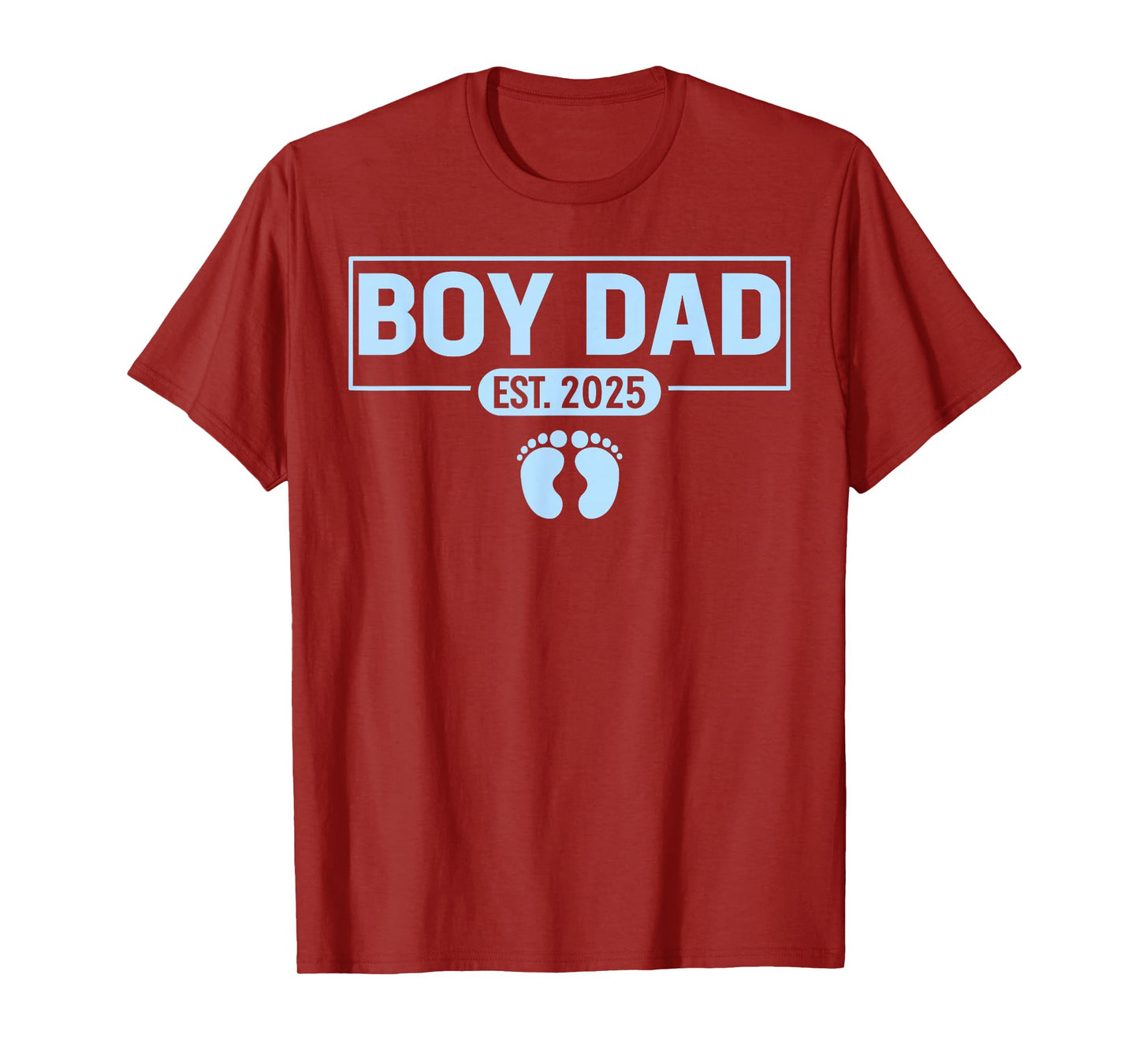 Men boy Dad Est 2025 Newborn Daddy Father baby boy son T-Shirt