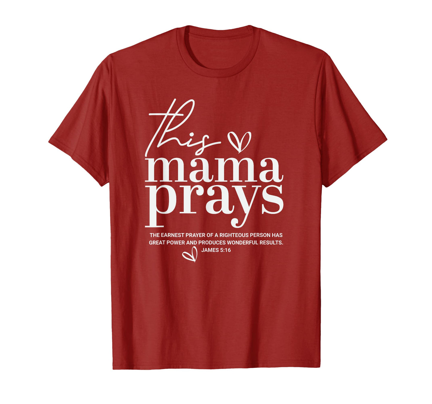 This Mama Prays Cute Jesus Scripture Bible Christian Women T-Shirt