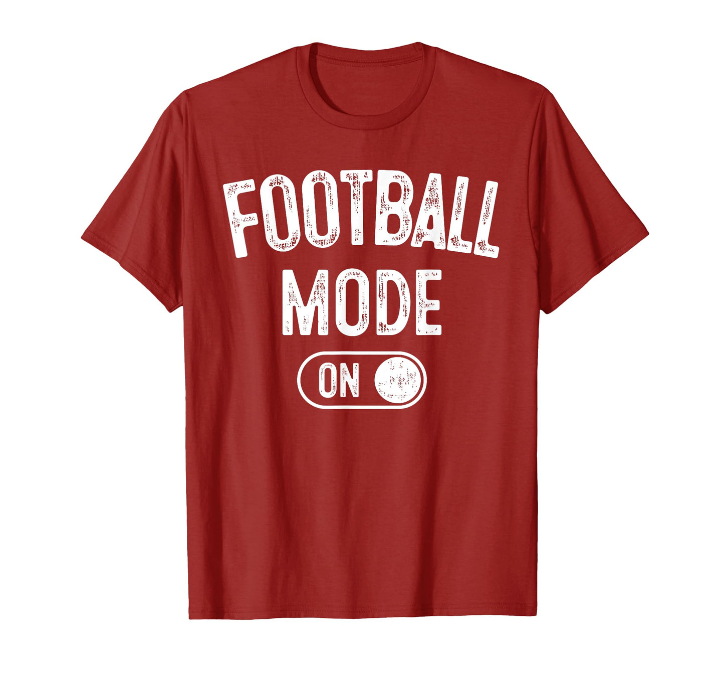 Football Mode On Funny Quarterback Gift Coach Player Dad T-Shirt