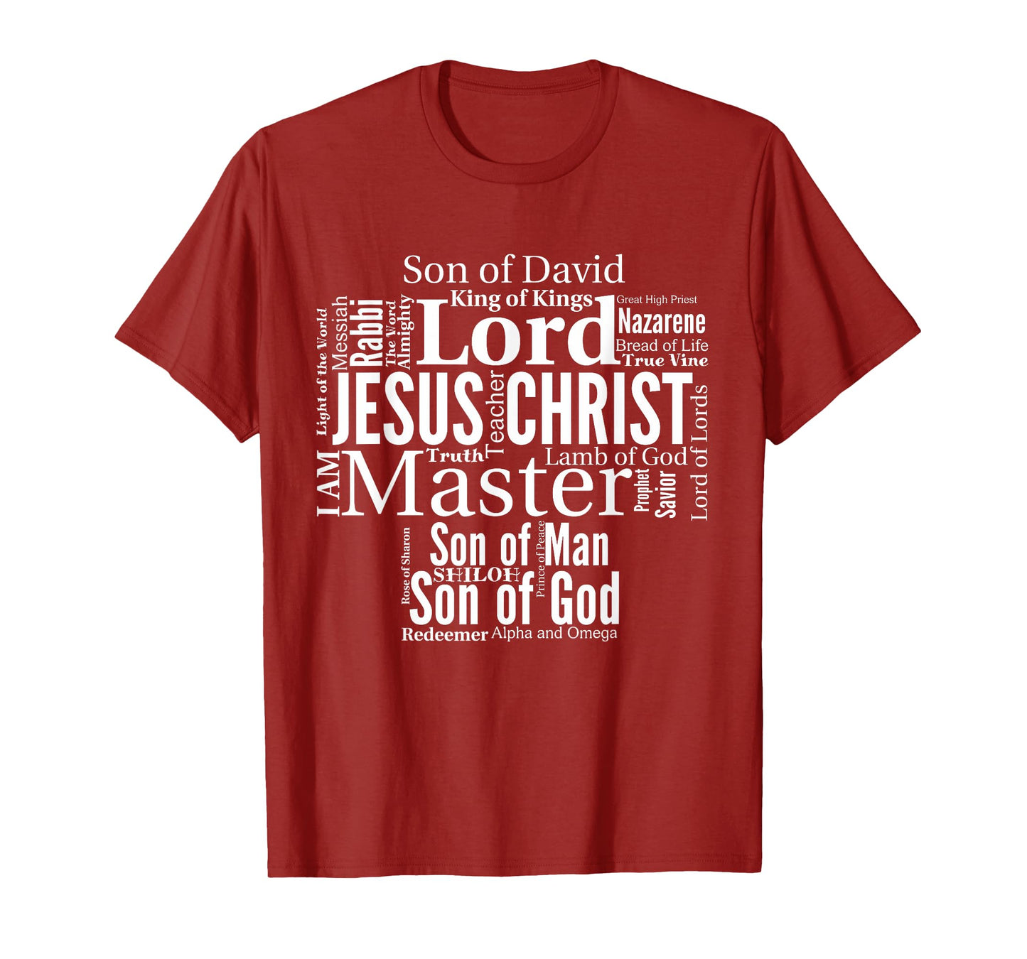 The Names of Jesus white text T-Shirt T-Shirt