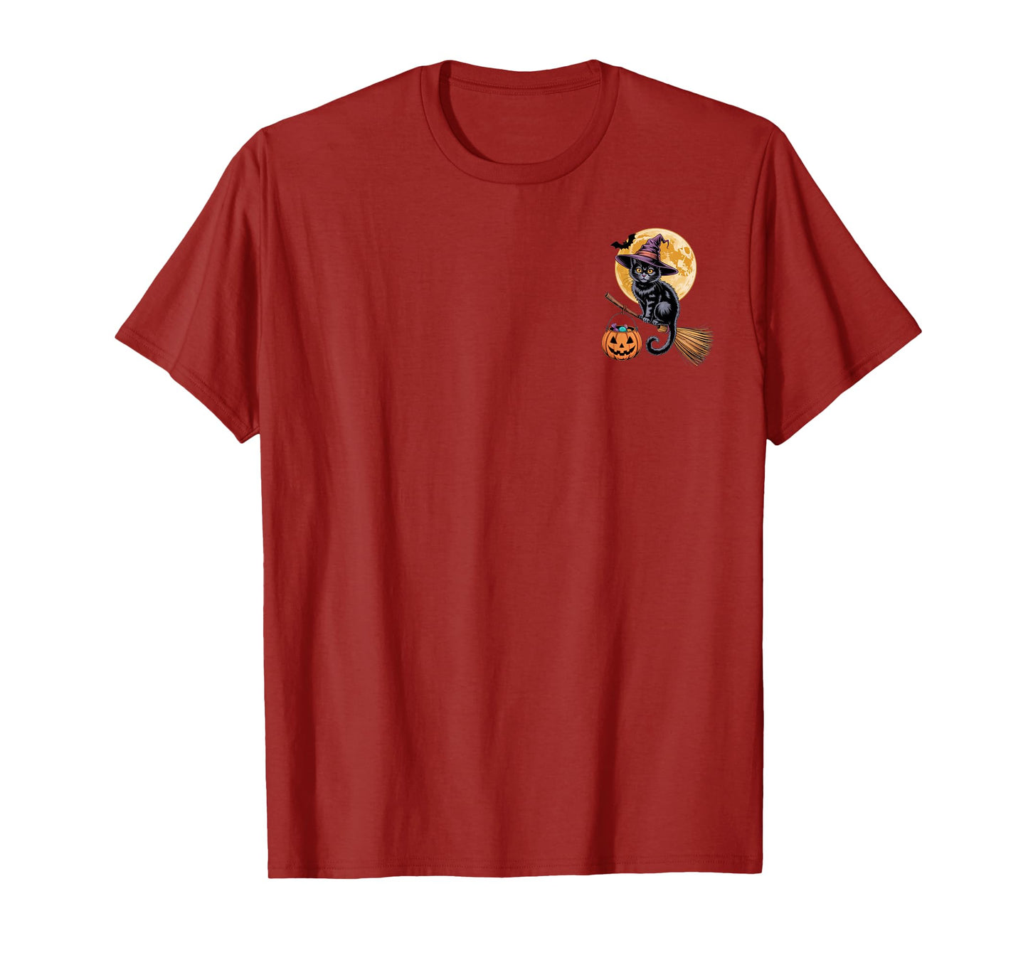 Witchy Cat on Broomstick for Halloween Cat Lovers and T-Shirt
