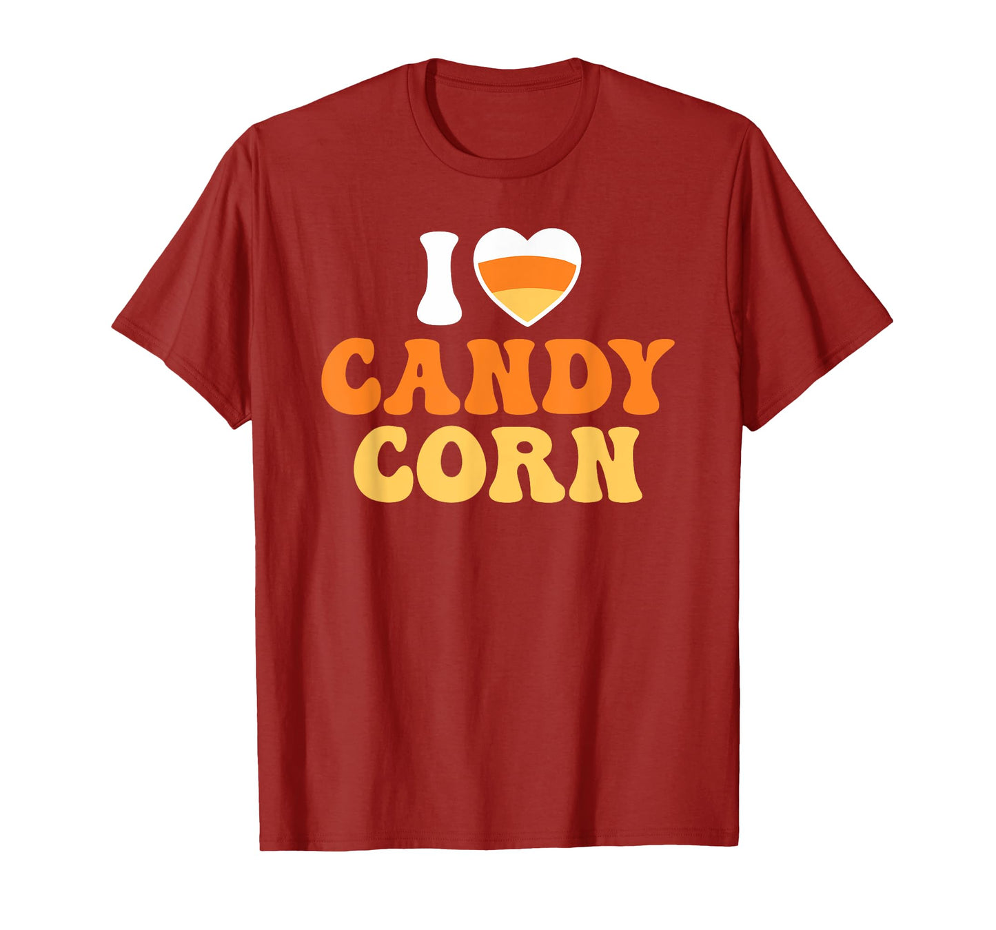 I Love Candy Corn Heart Funny Halloween T-Shirt