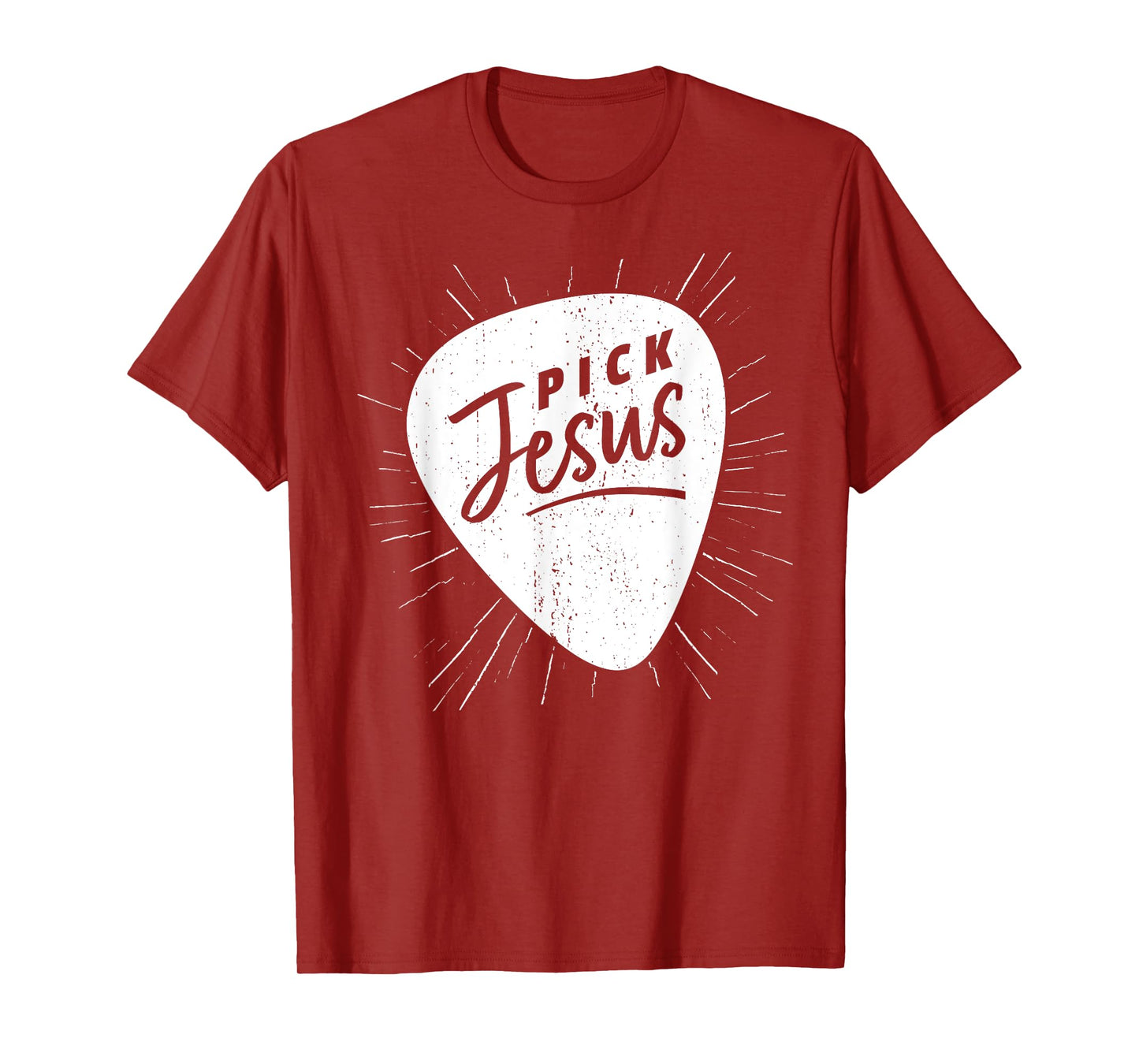 Christian Guitarist Pick Jesus Guitar Player Church Guitar T-Shirt