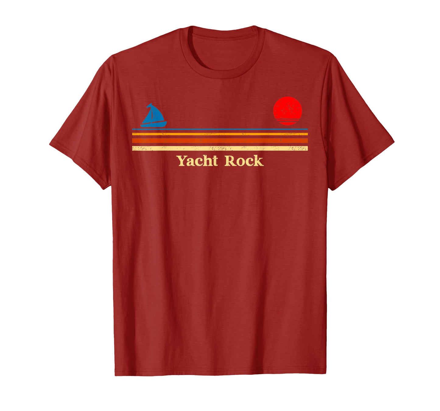 Retro Vintage Yacht Rock Sunset Design For Men Women T-Shirt