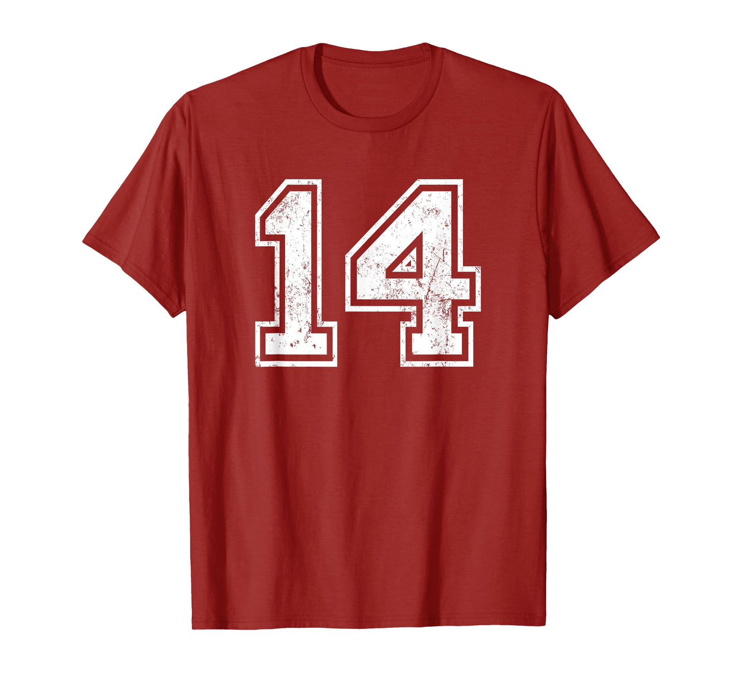 Vintage Sport Number 14 Fourteen T-Shirt