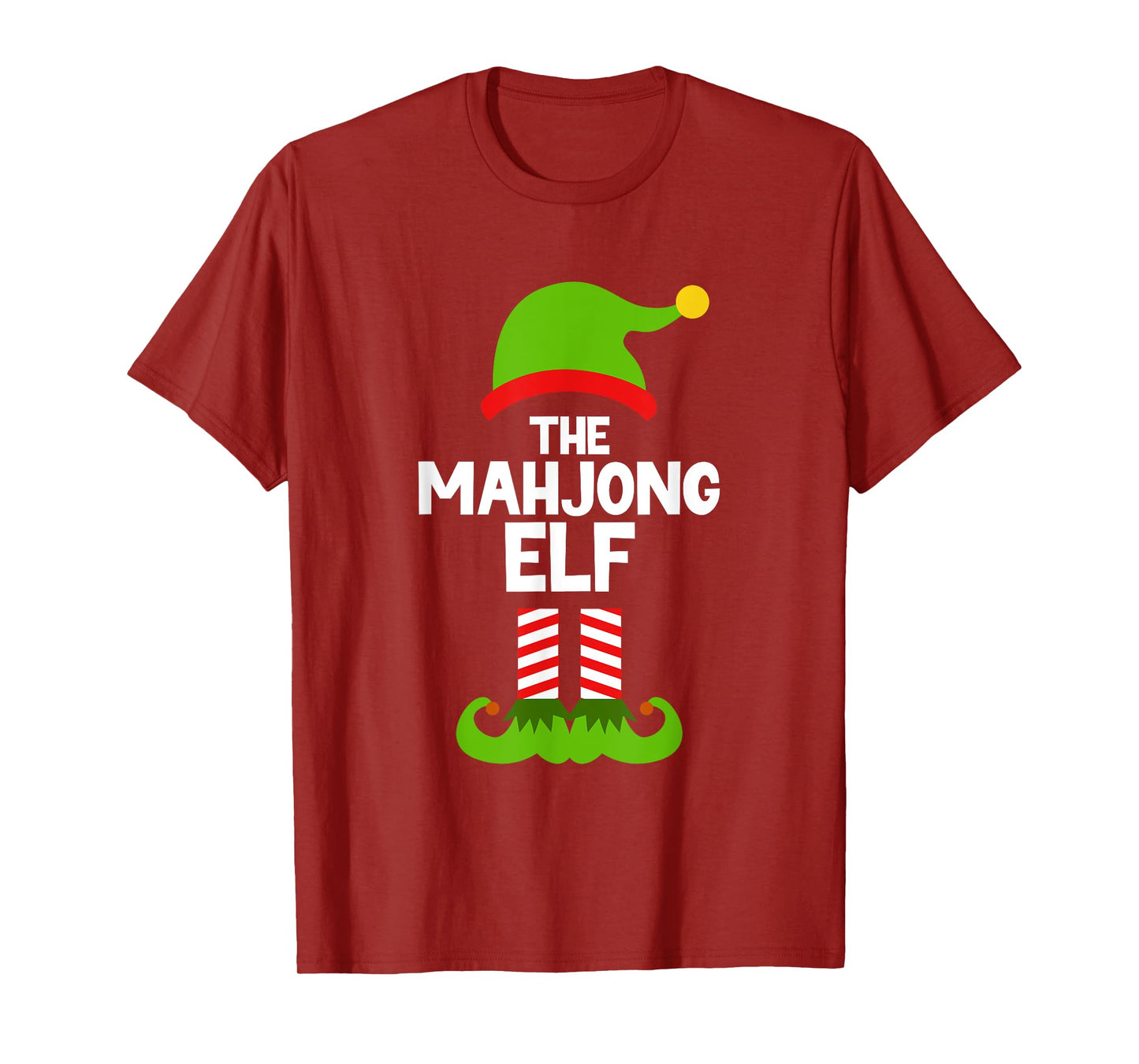 Funny The Mahjong Elf Christmas Family Party Pajama T-Shirt