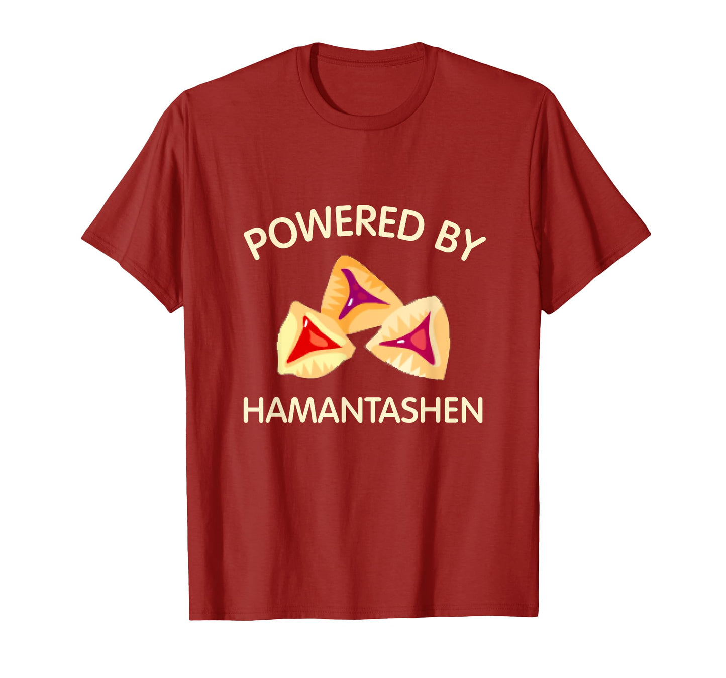 Powered By Hamantashen Happy Purim Costume Party Jewish T-Shirt