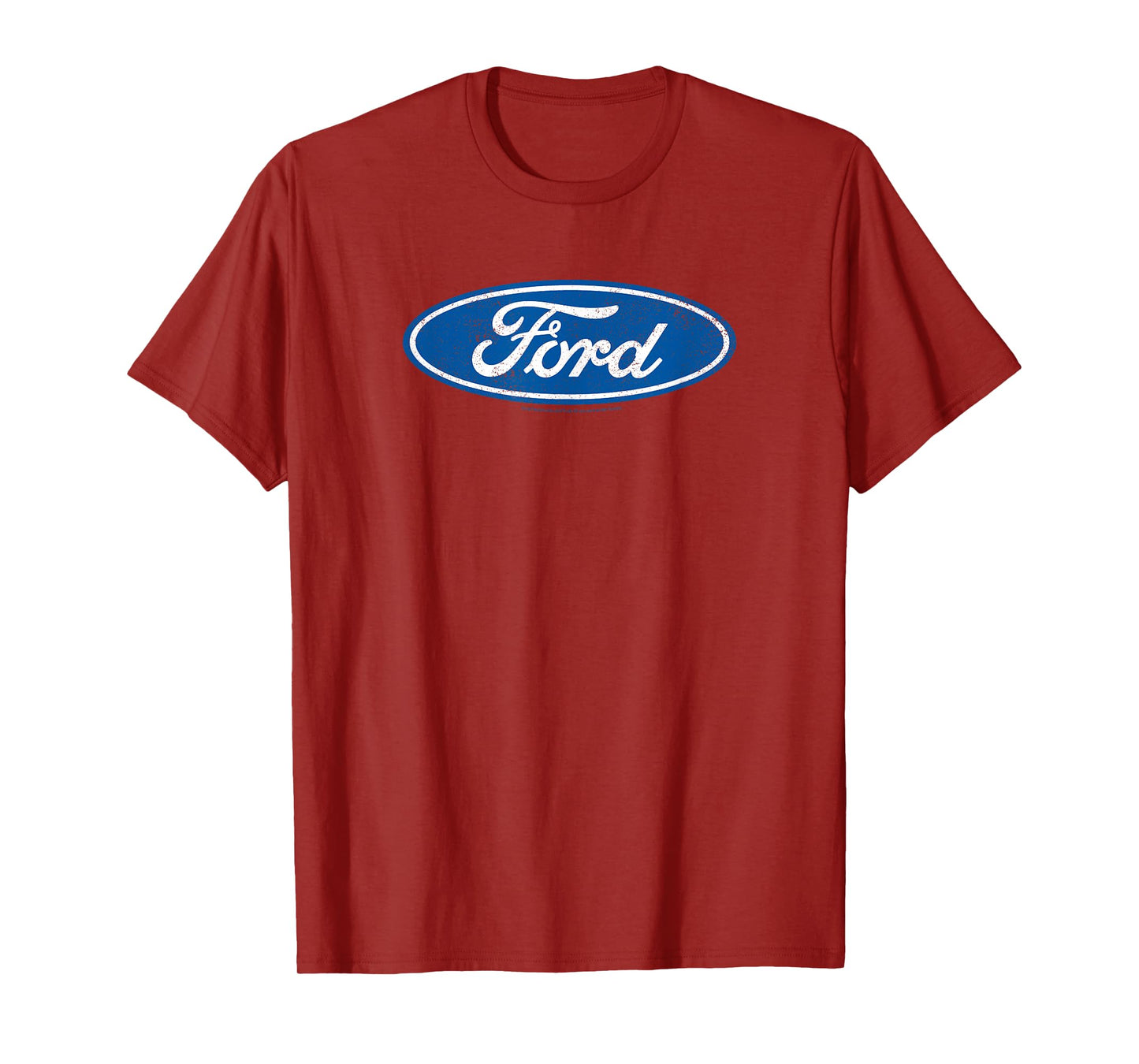 Ford - Distressed Blue Oval Logo T-Shirt