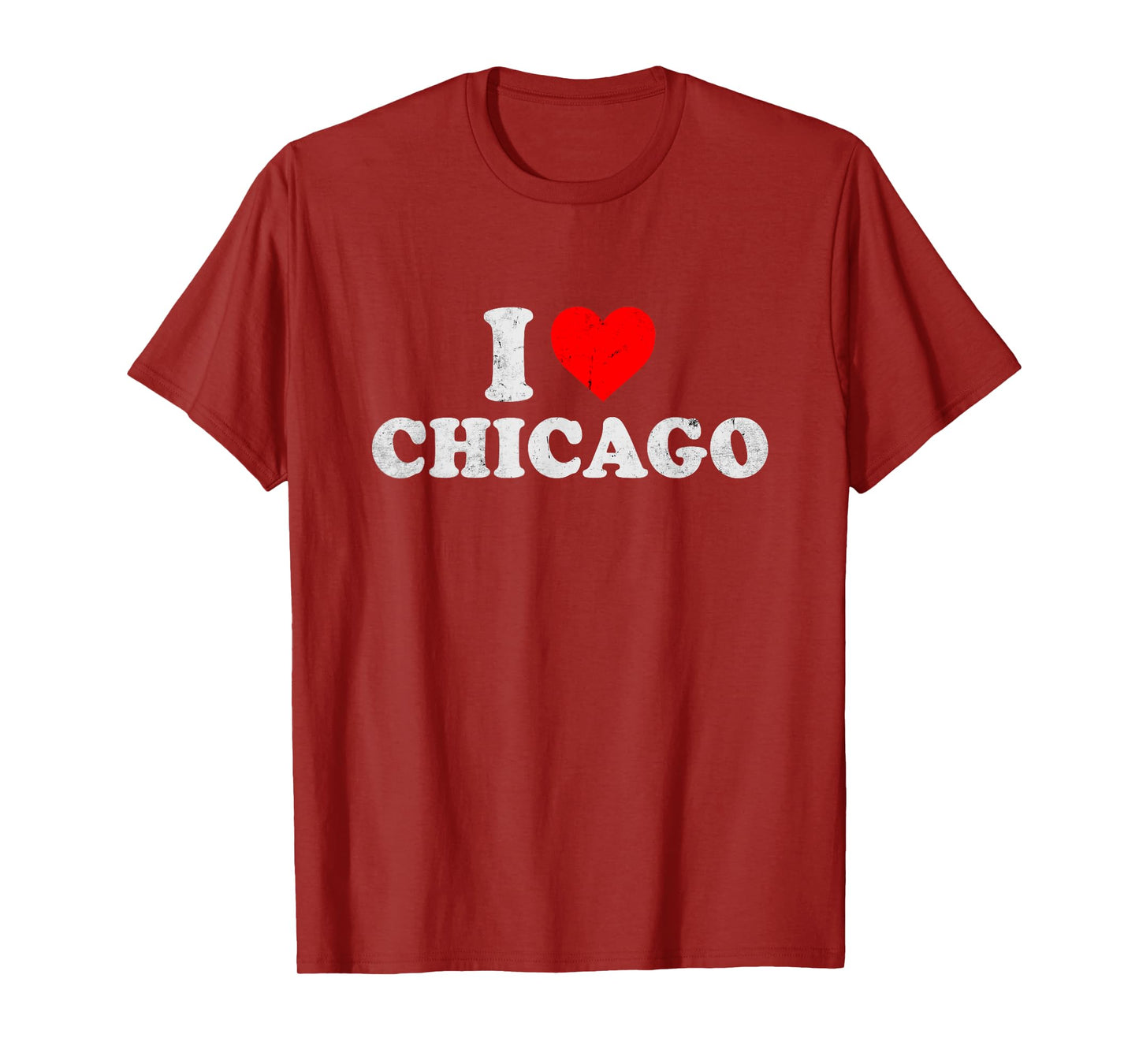 I Love Chicago Distressed Vintage Windy City Pride T-Shirt