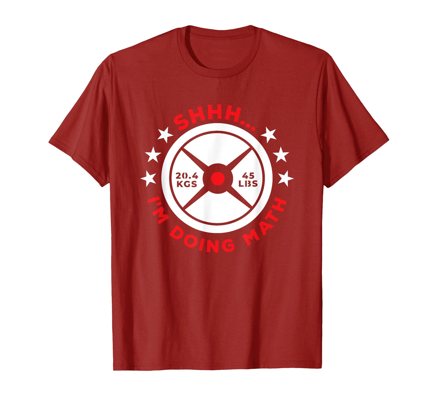 Shhh I’m Doing Math Gym Tee Power Lifter And Weight Lifter T-Shirt