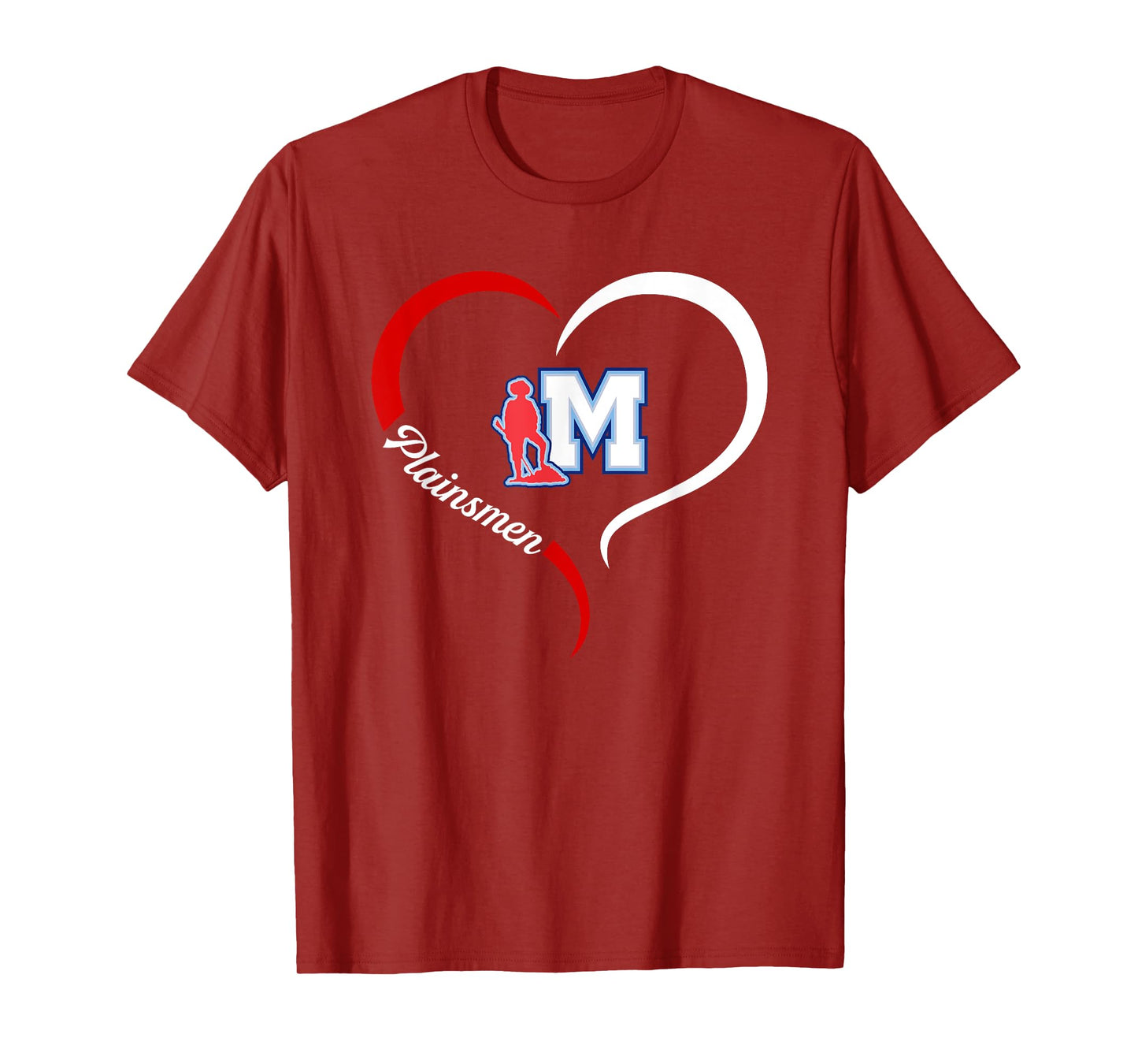 Monterey Plainsmen Logo Half Heart Slogan HS T-Shirt