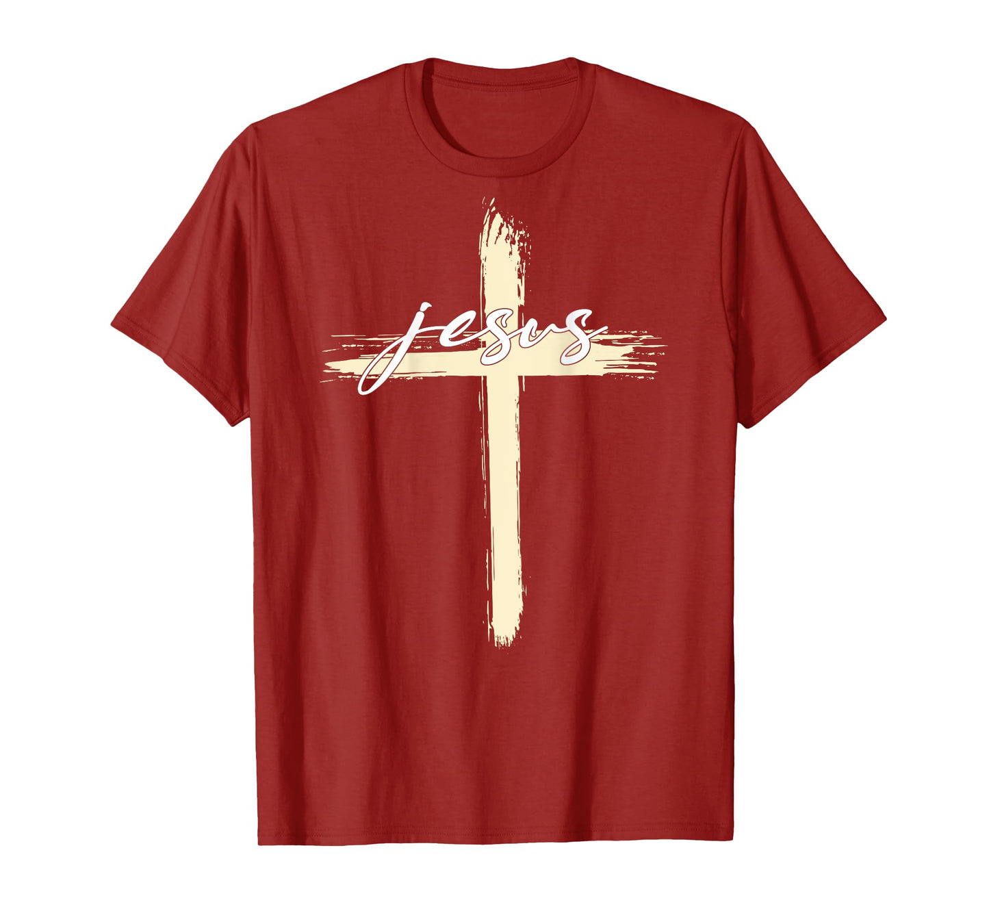 Faith in God motivation Apparel Jesus Cross (on back) T-Shirt