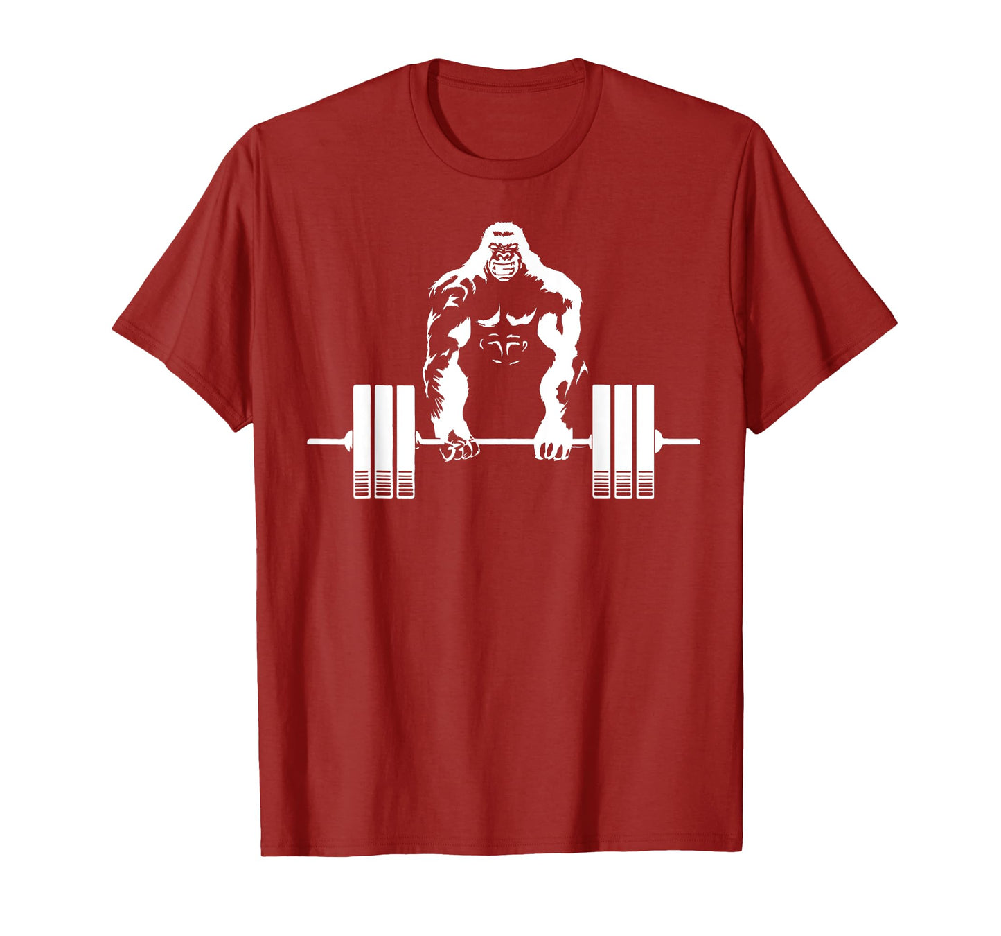 Weightlifting Gorilla Gym - Fitness Gorilla Lifting T-Shirt - Black, Unisex, Small, Short Sleeve, Classic Fit, Cotton, Polyester Blend