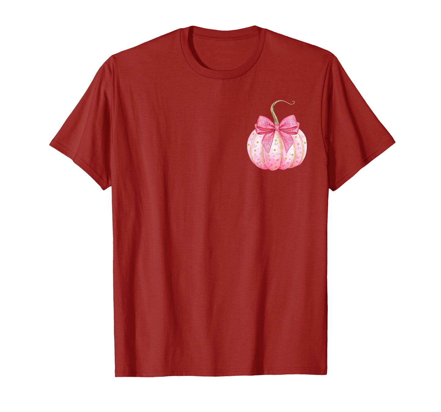 Pink Pumpkin Coquette Bow Aesthetic Shirt Cute Preppy Cozy T-Shirt