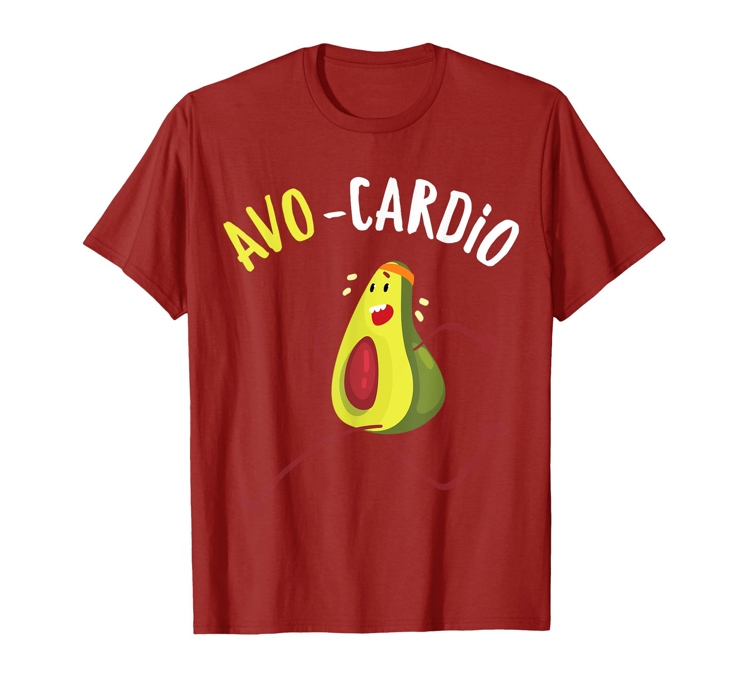 Funny Avo-Cardio Pun Workout Running Avocado T-Shirt