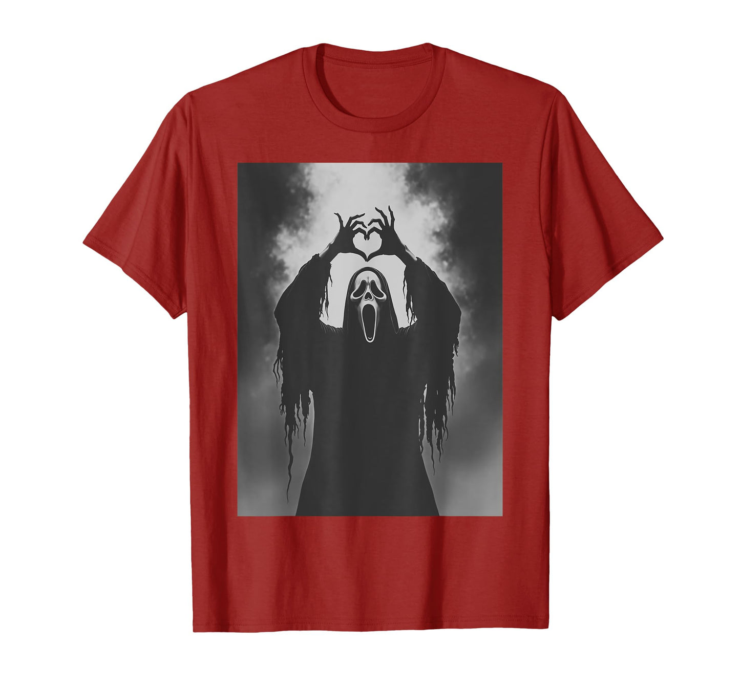 Ghost Heart Hands Scary Face Horror Poster Halloween T-Shirt