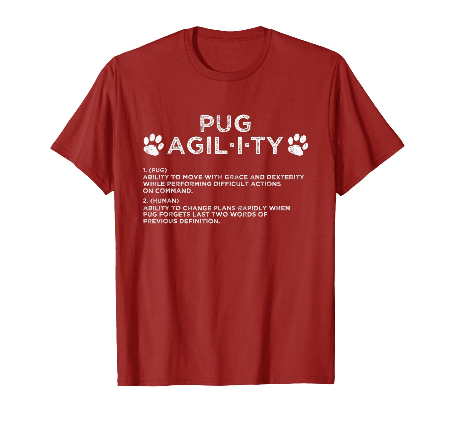 Funny Pug Dog Agility Training T-Shirt for Men Women Kids