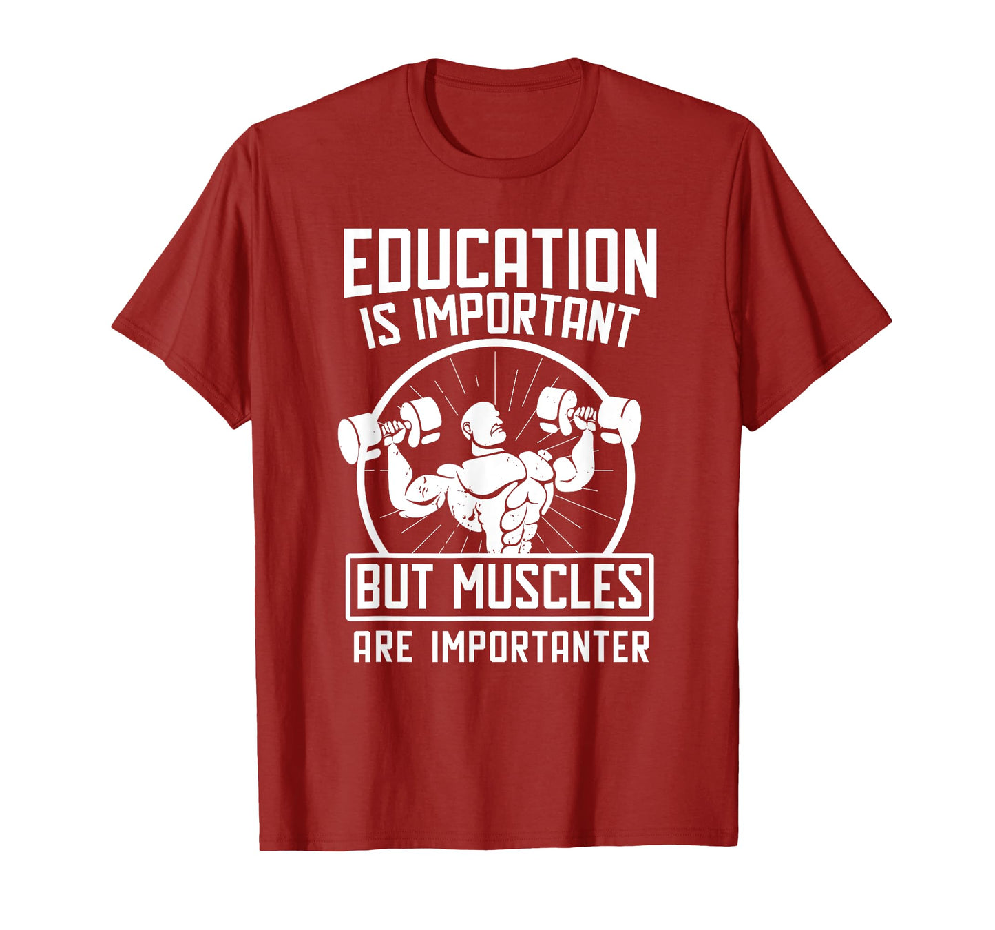 Muscles Is Importanter Funny Body Builder T-Shirt T-Shirt