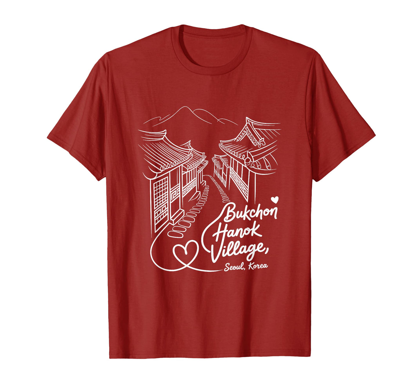Bukchon Hanok Village, Seoul, Korea Signature Heart Art T-Shirt