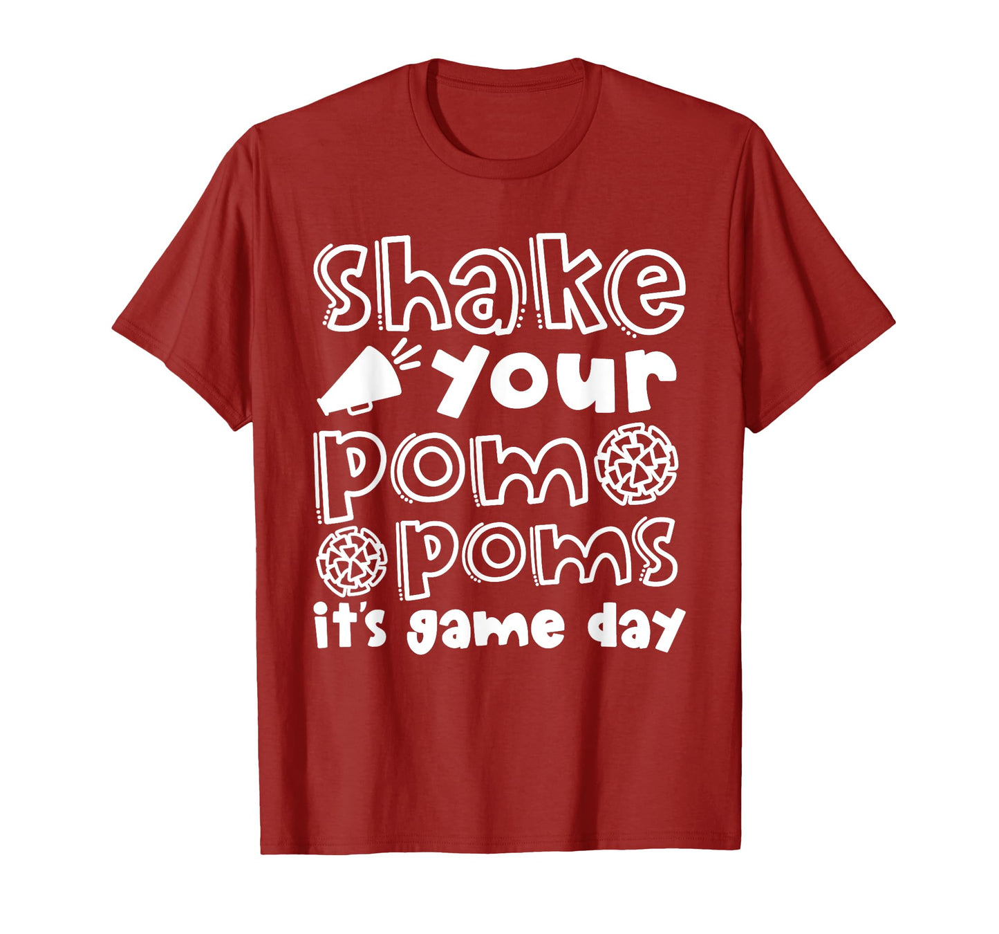 Shake Your Pom-Poms It's Game Day Cheerleader Cheer Mom Cute T-Shirt