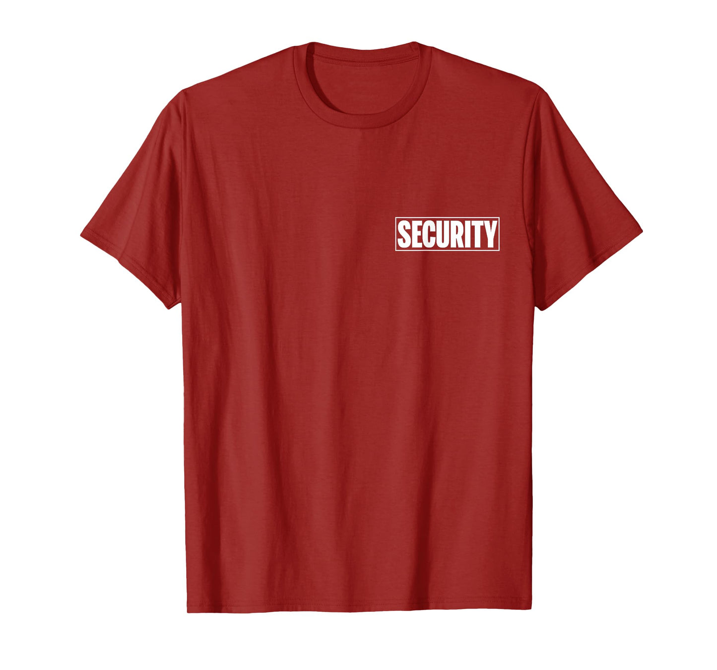 Security Officer Front & back apparel Black Security Guard T-Shirt