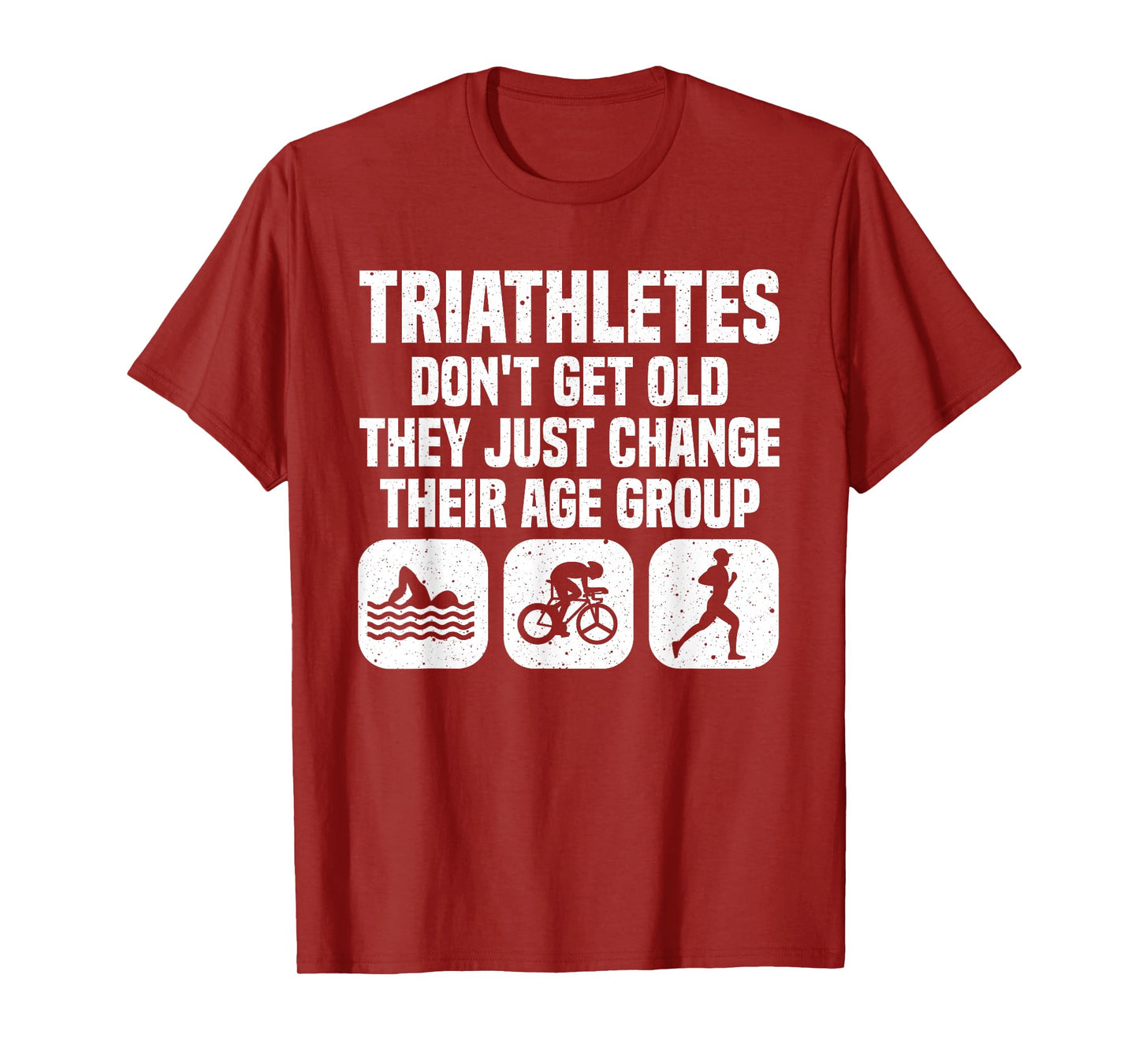 Funny Triathlon Design Men Women Triathletes Swim Bike Run T-Shirt