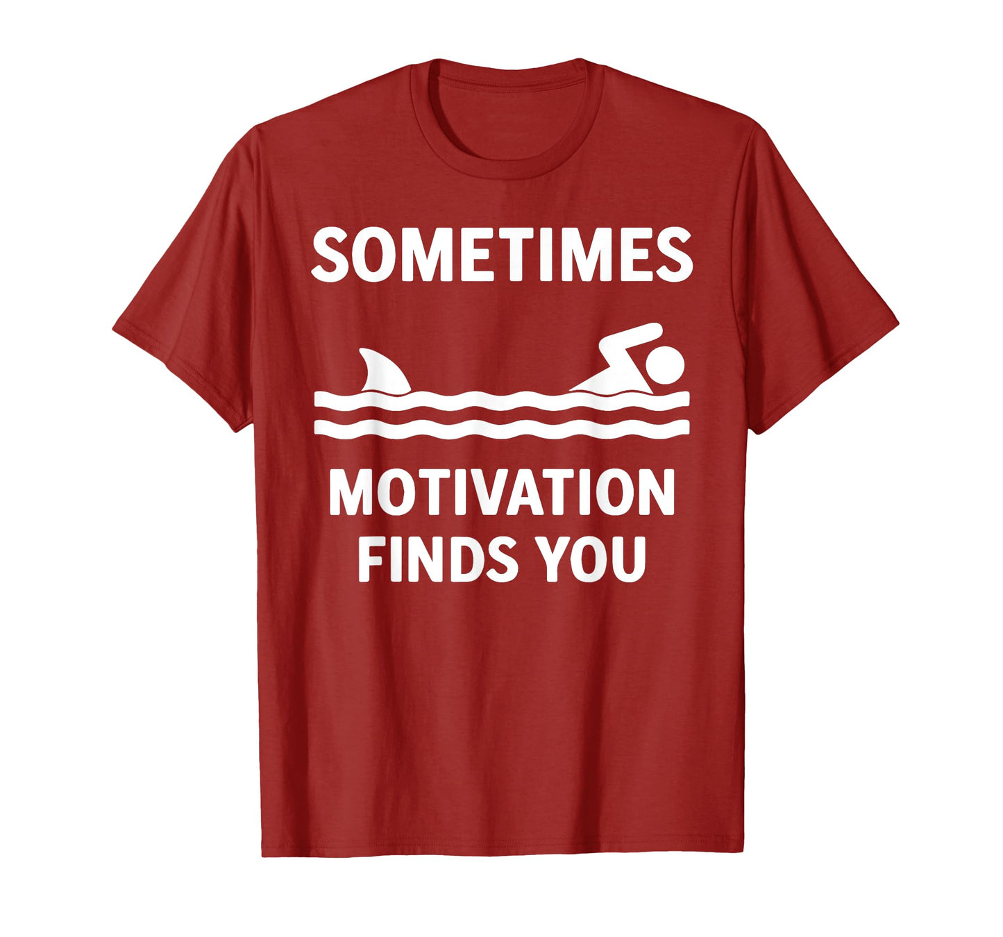 Vintage Sometimes Motivation Finds You Tee - Funny Shark T-Shirt