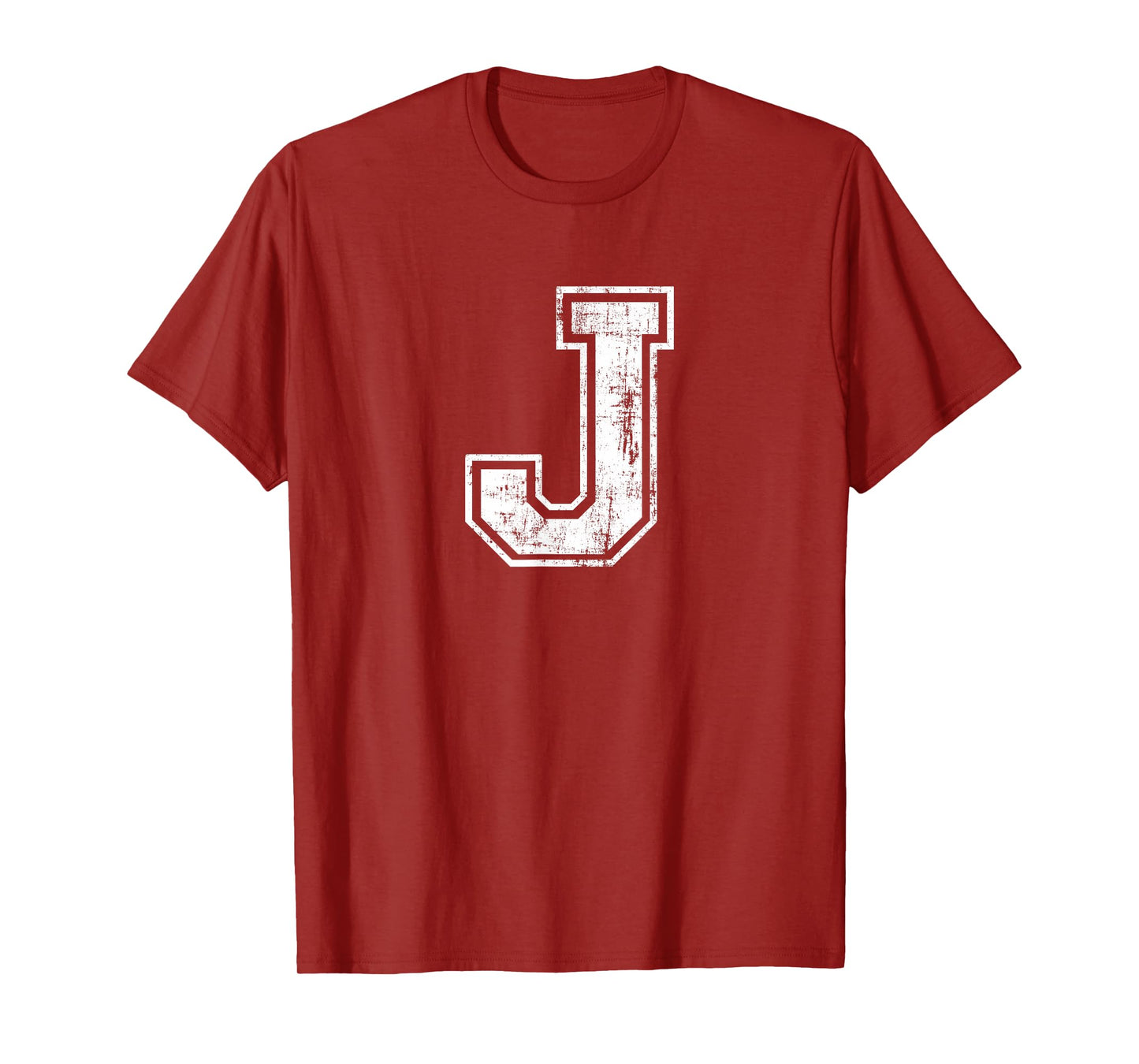 Letter J Uppercase Alphabet Initial School College Varsity T-Shirt